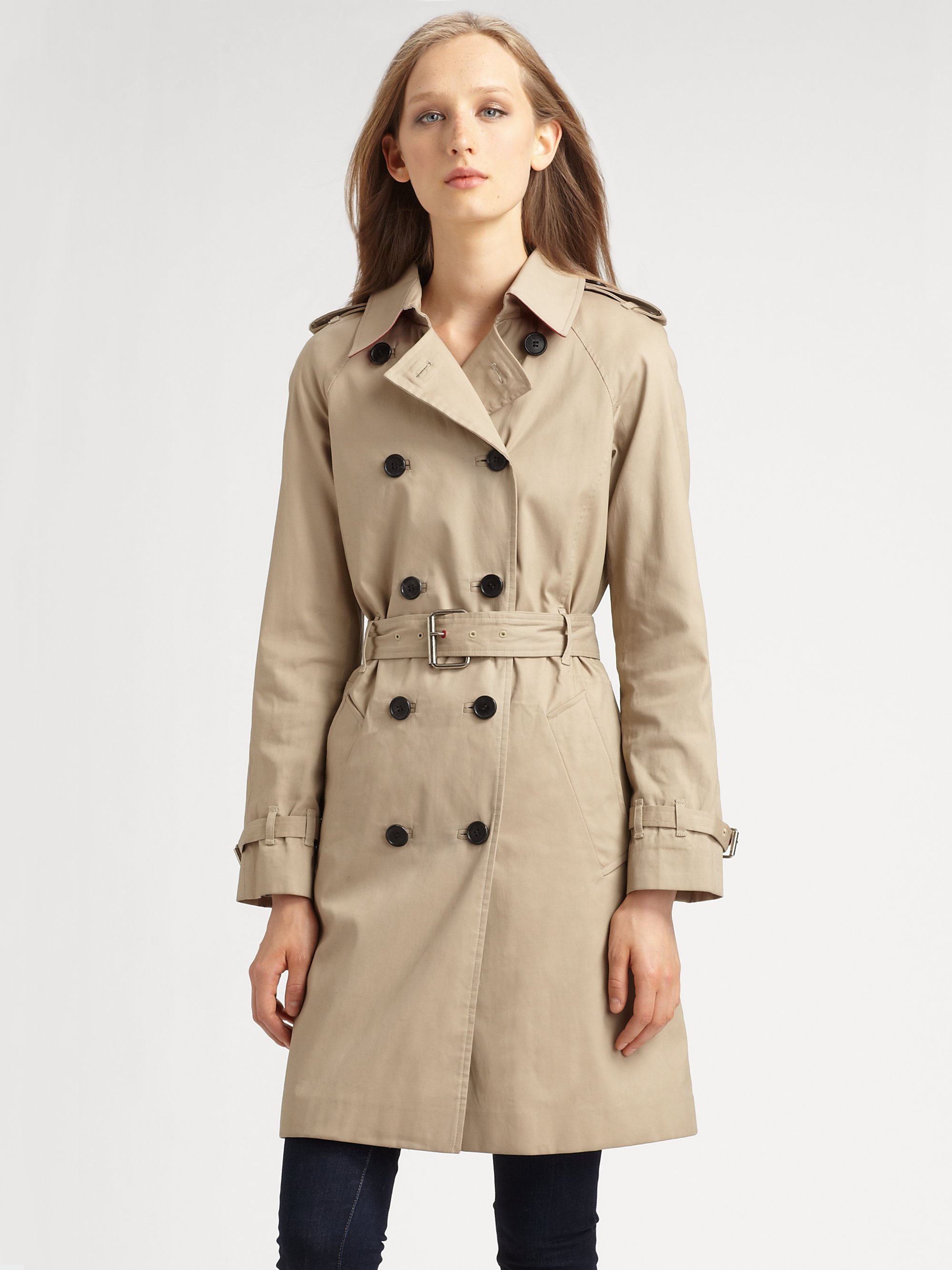 Lyst - Hunter Double Breasted Trench coat in Natural