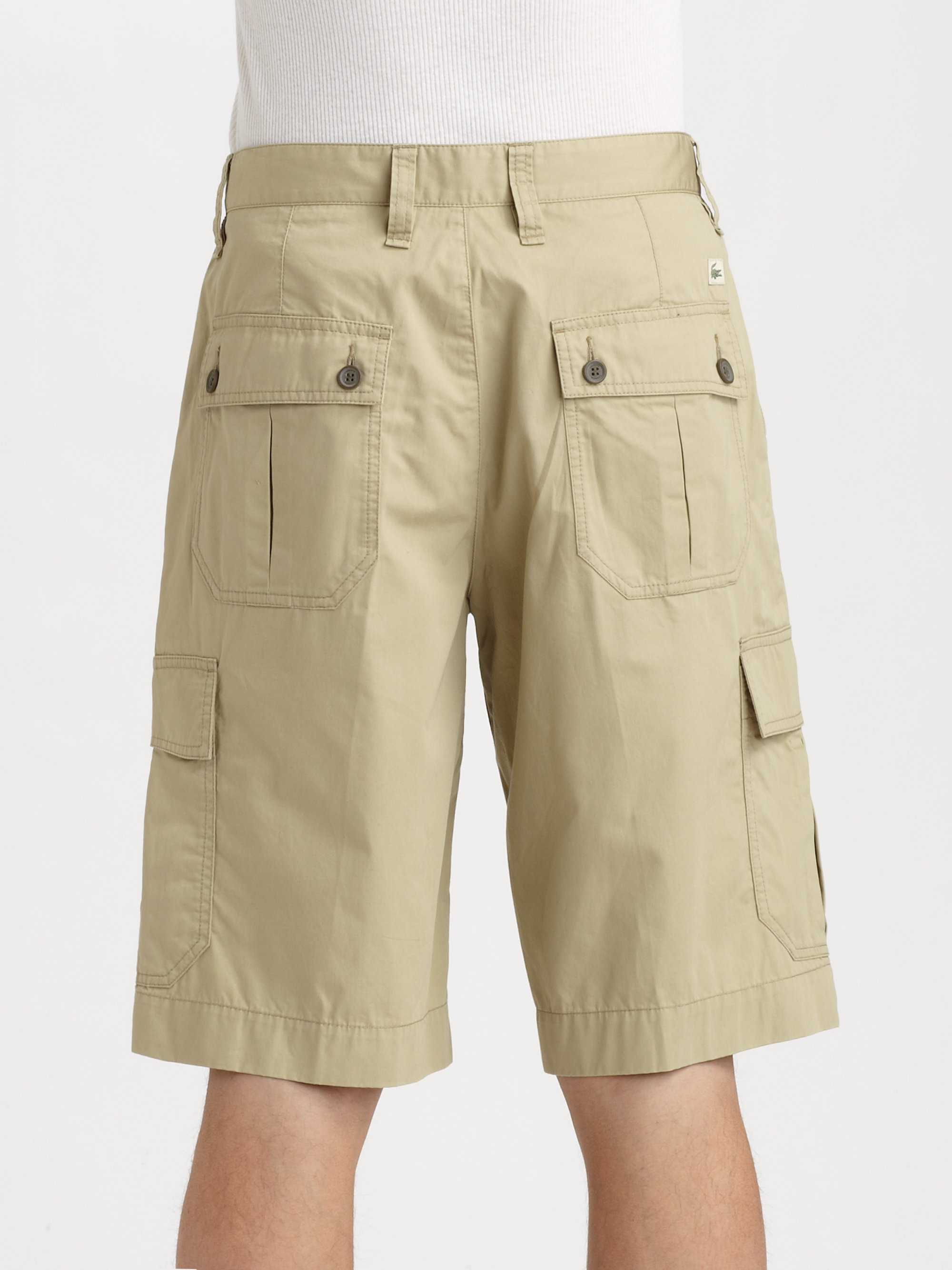 Lacoste Cargo Shorts in Khaki (Natural) for Men - Lyst