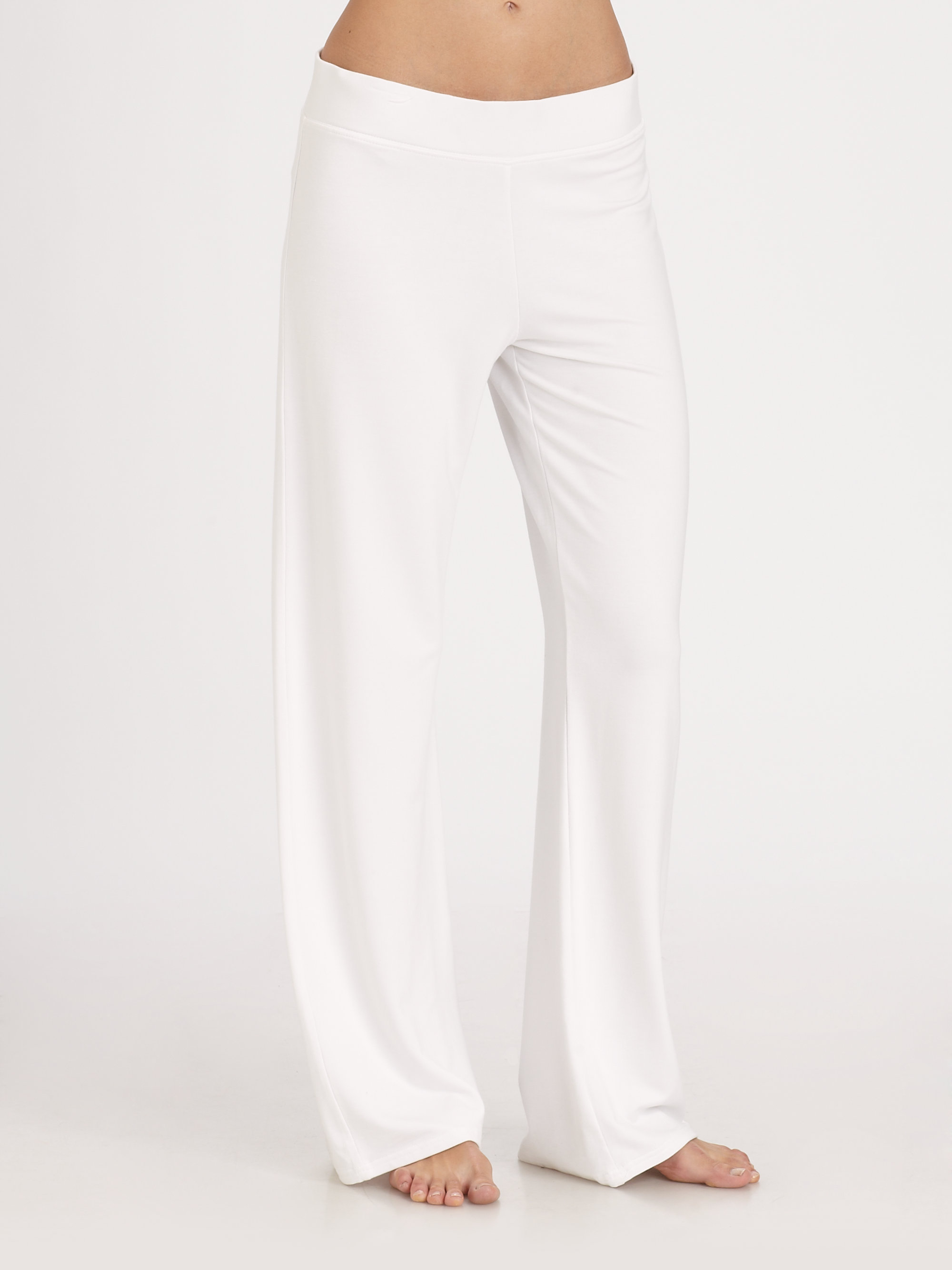 Lyst - Natori French Terry Lounge Pants in White