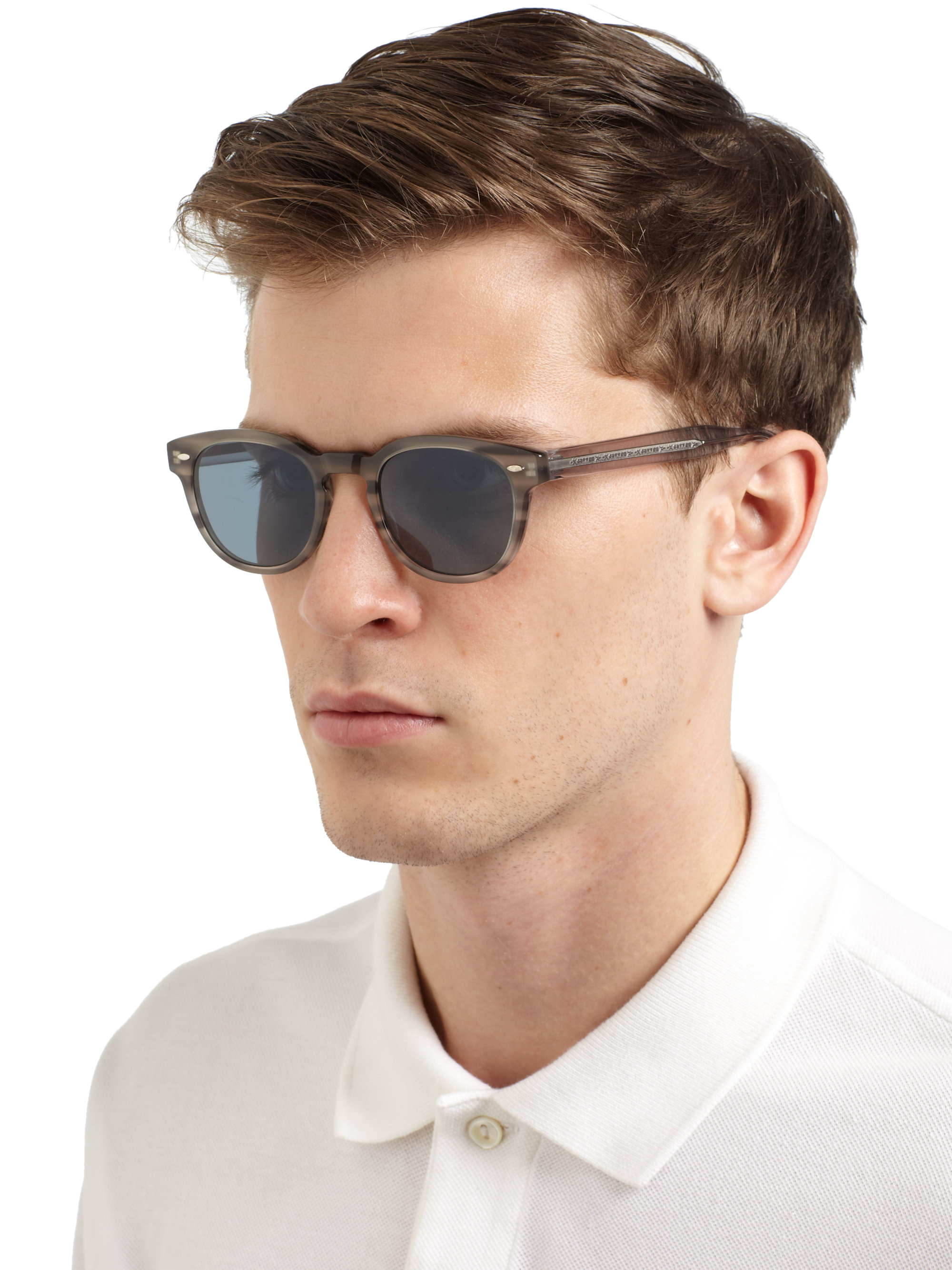Oliver Peoples Sheldrake Acetate Sunglasses in Gray for Men | Lyst