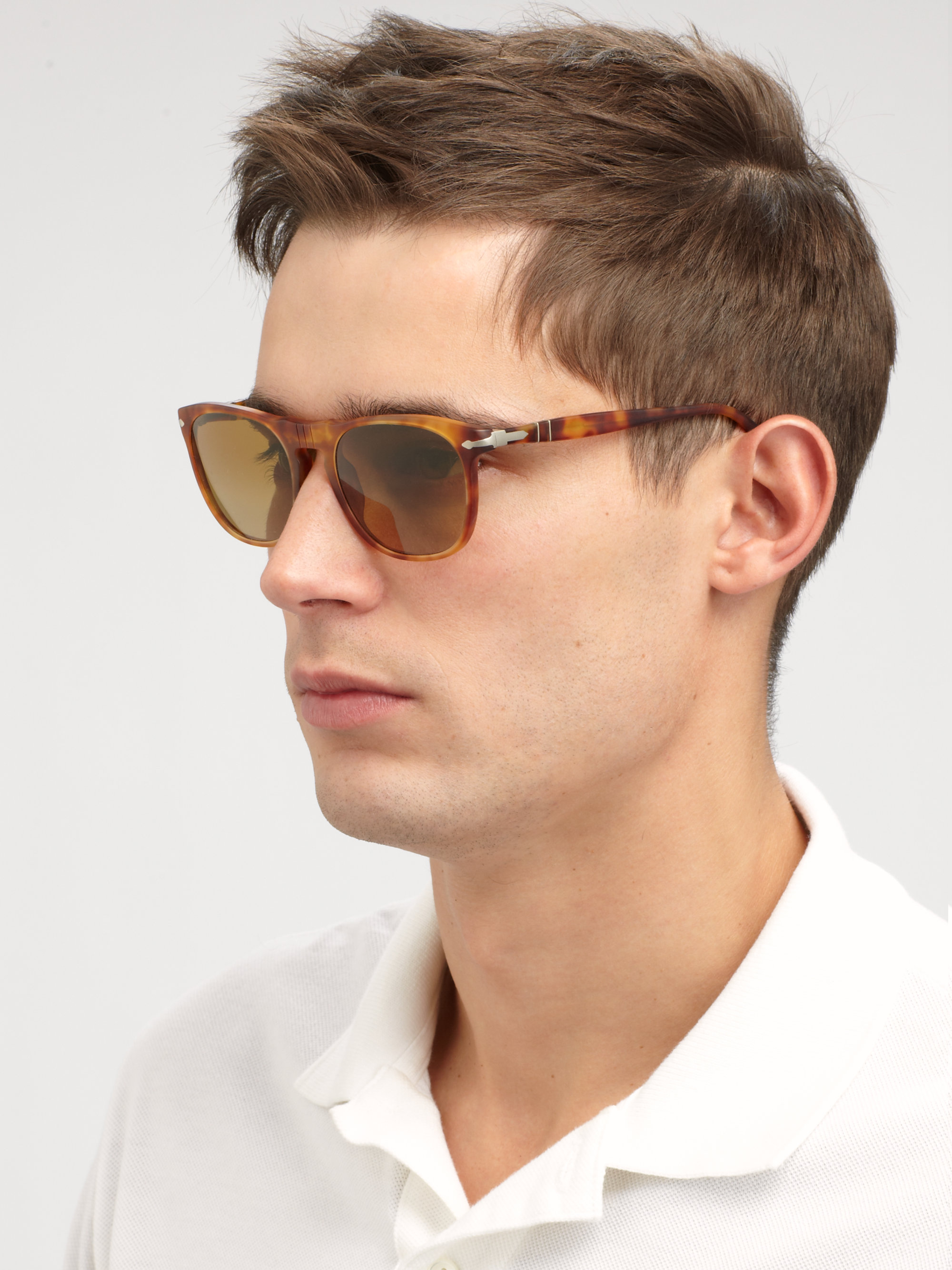 Lyst - Persol Vintage Keyhole Flattop Sunglasses in Brown