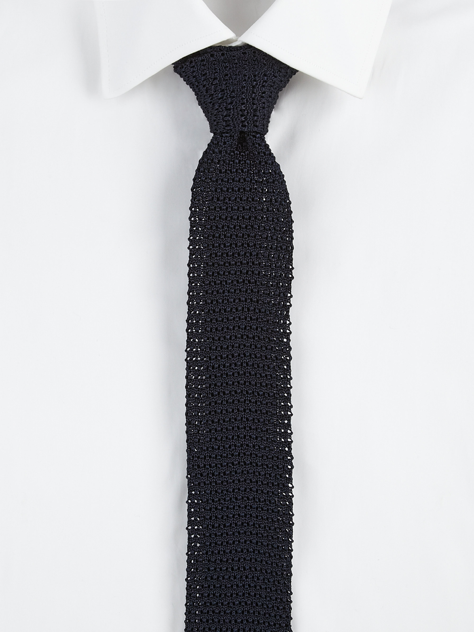 Polo Ralph Lauren Silk Knit Tie in Navy 