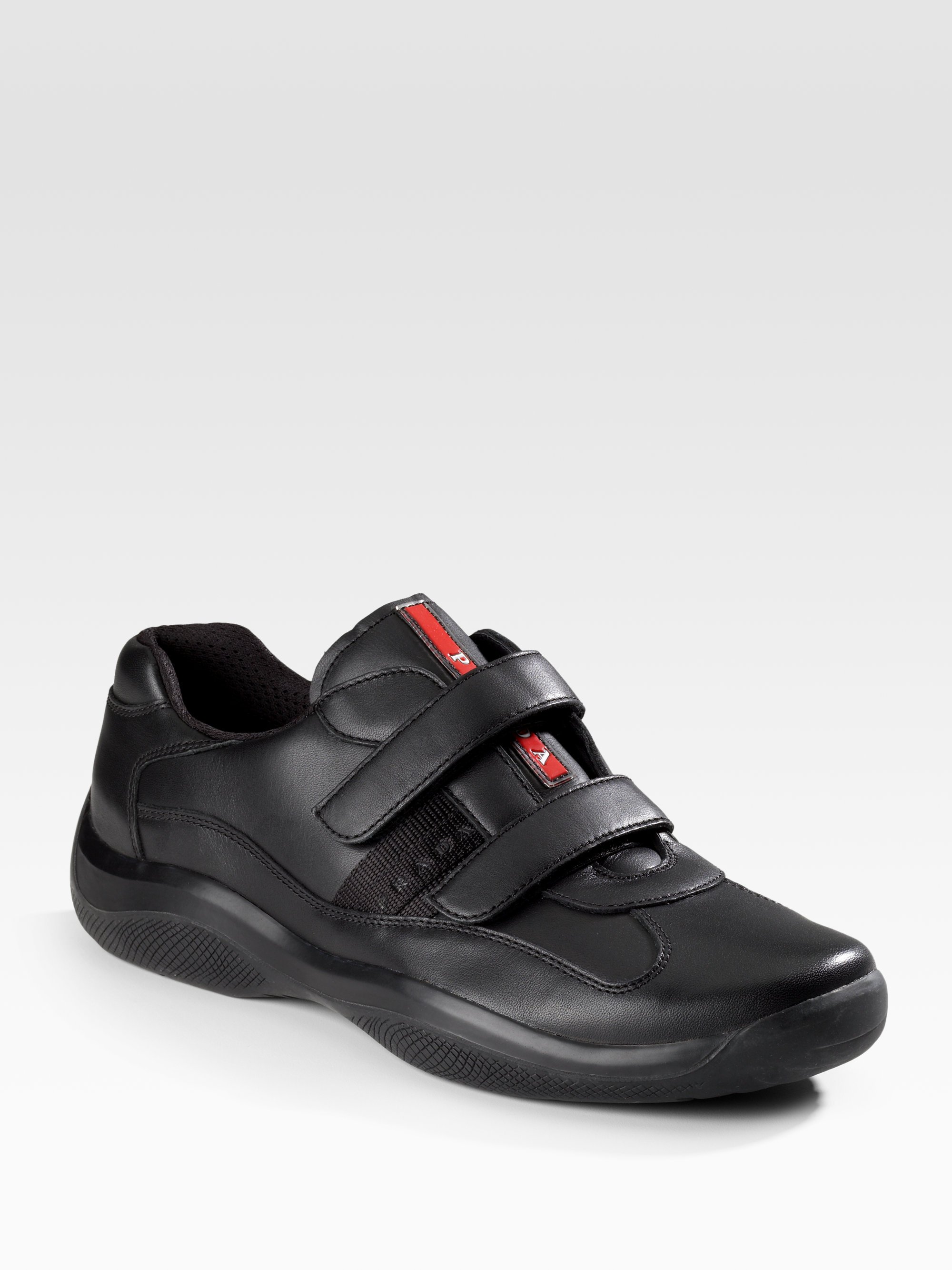 Prada Double-strap Sneakers in Black for Men - Lyst