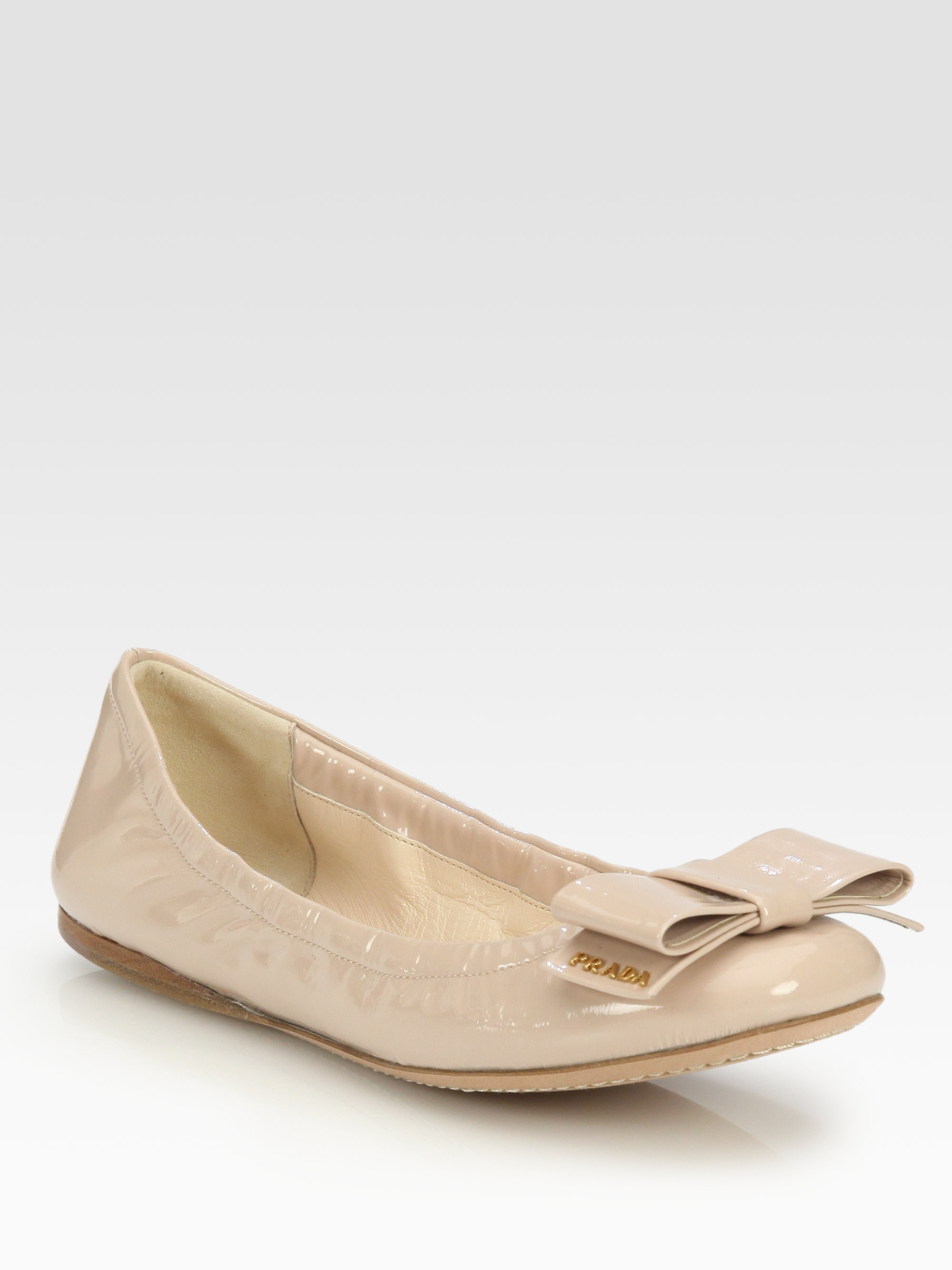 prada ballerina flats with bow