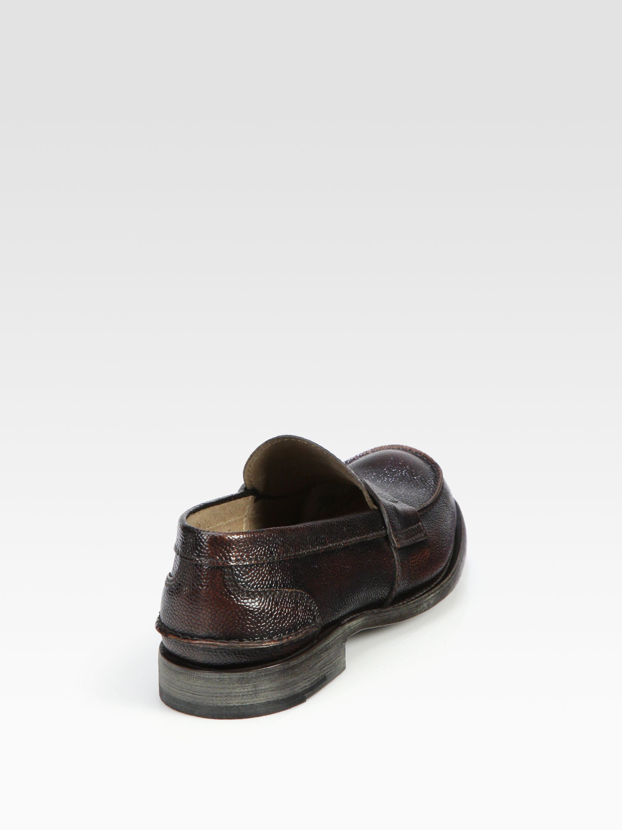 prada penny loafer brown