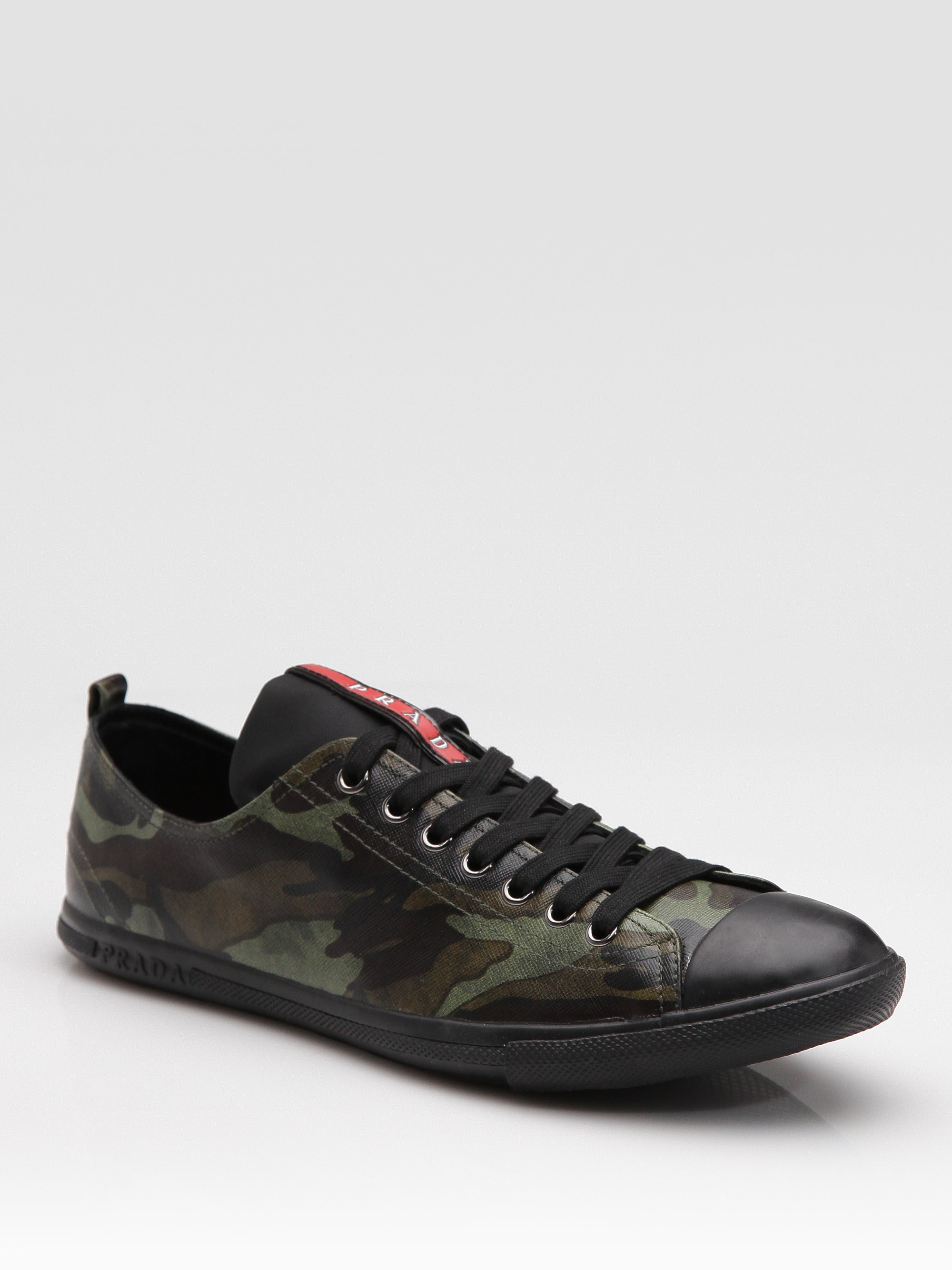 Prada Camouflage Sneakers in Green for Men - Lyst