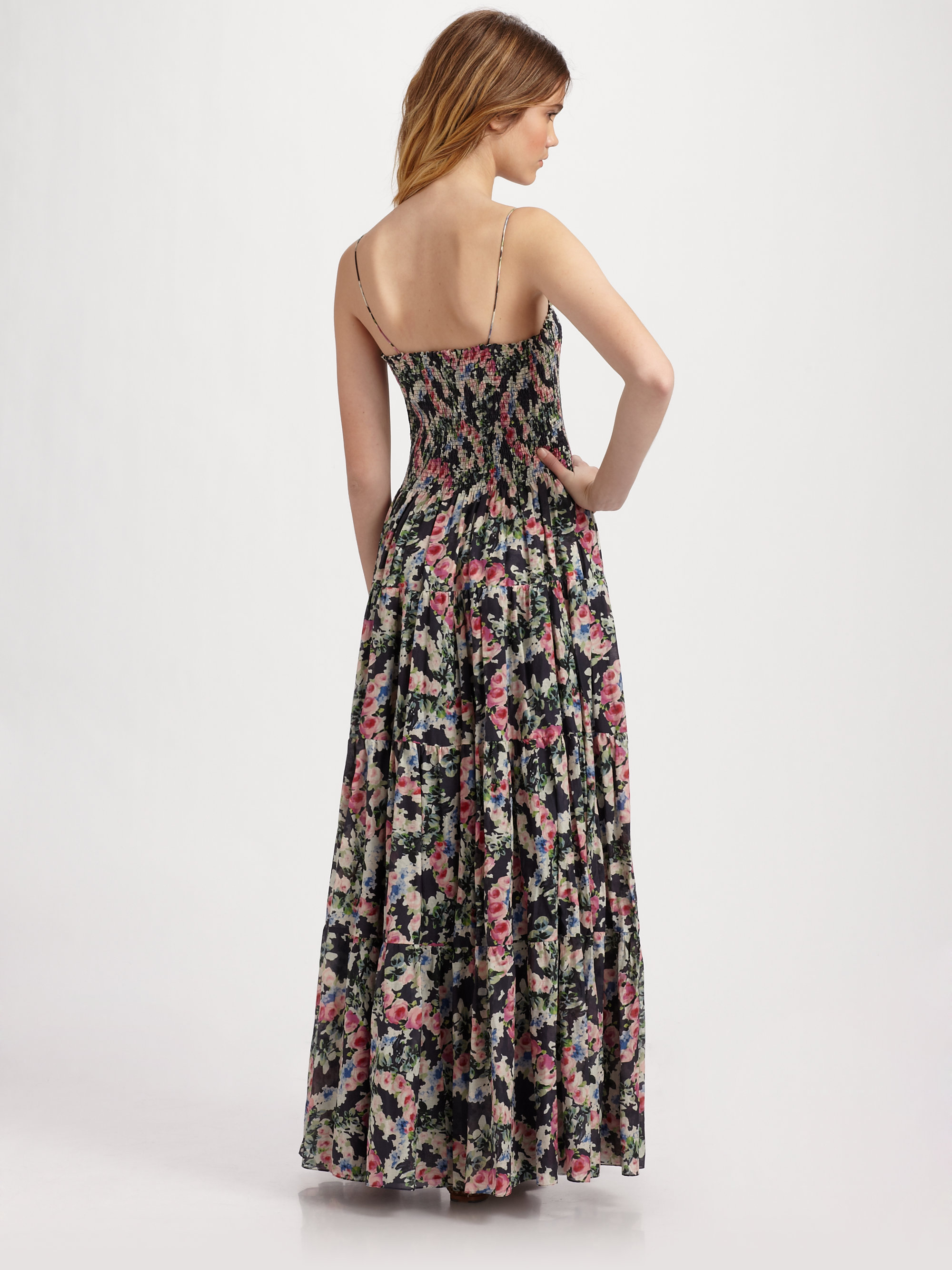 Rebecca taylor smocked silk maxi dress Rebecca taylor smocked silk maxi dress