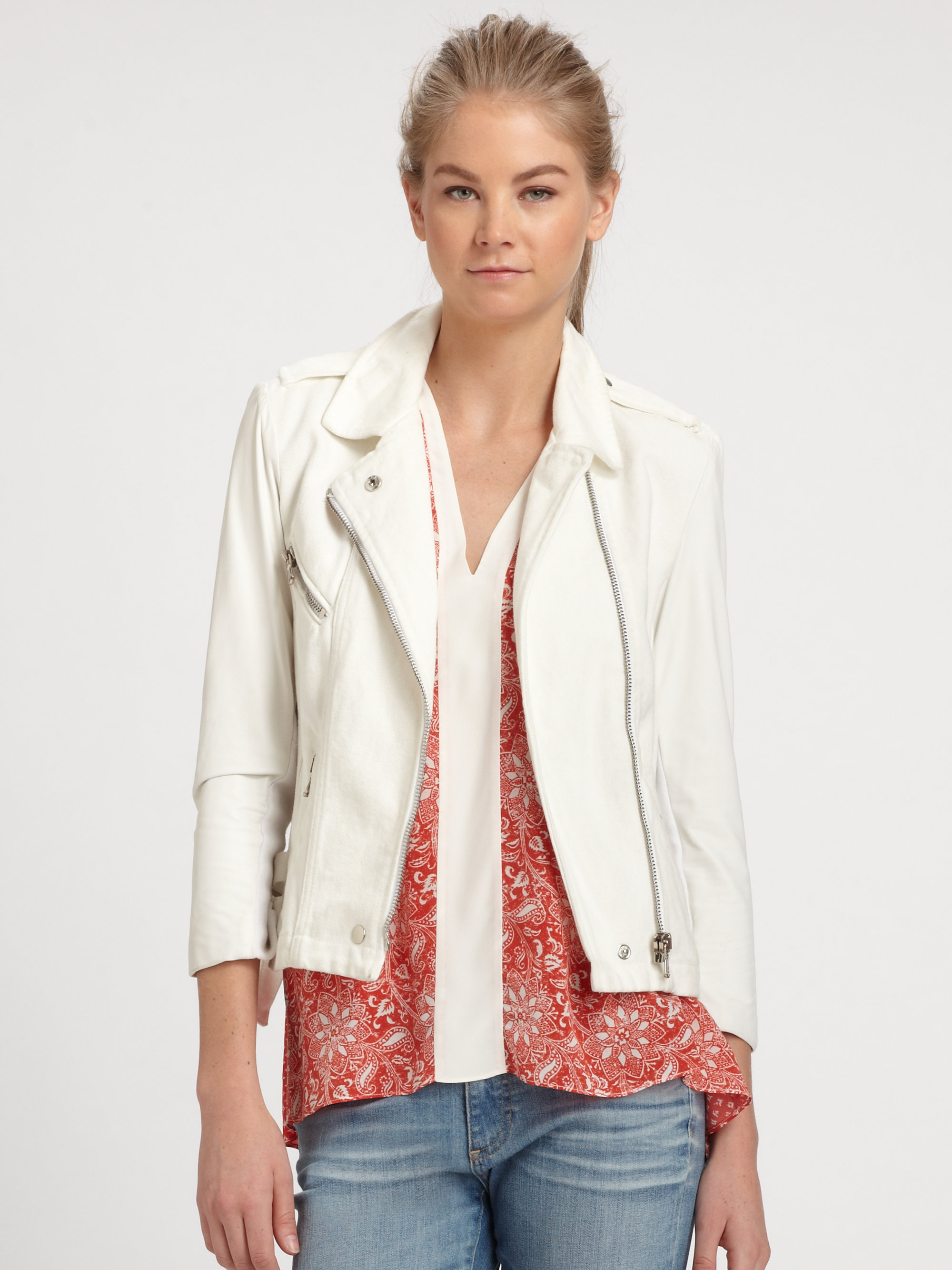 cotton moto jacket