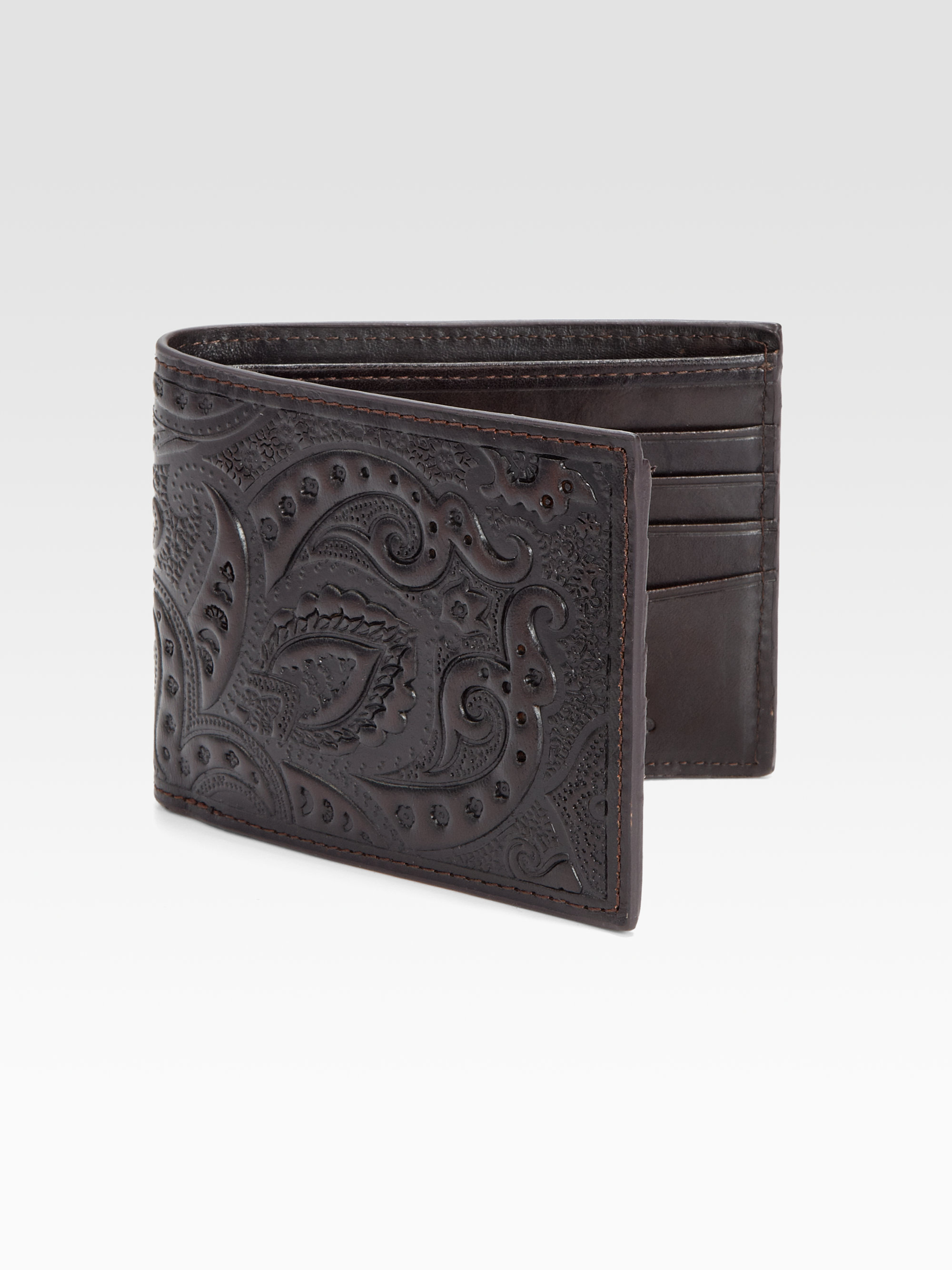 Lyst Robert graham Rich Paisley Leather Wallet in Brown for Men