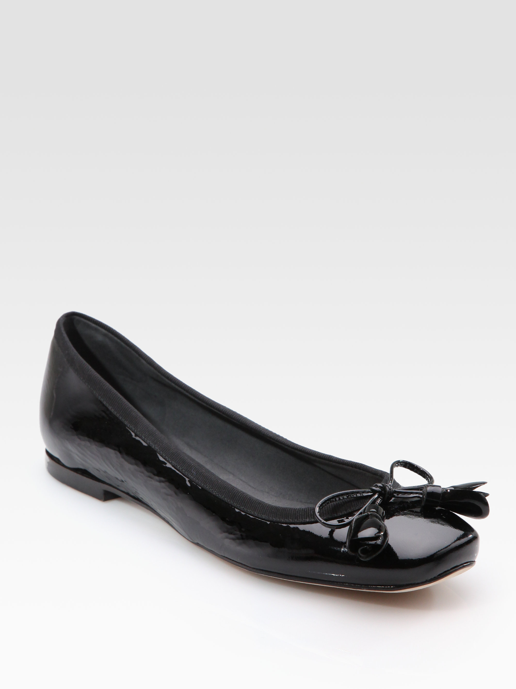 patent leather flats with bow