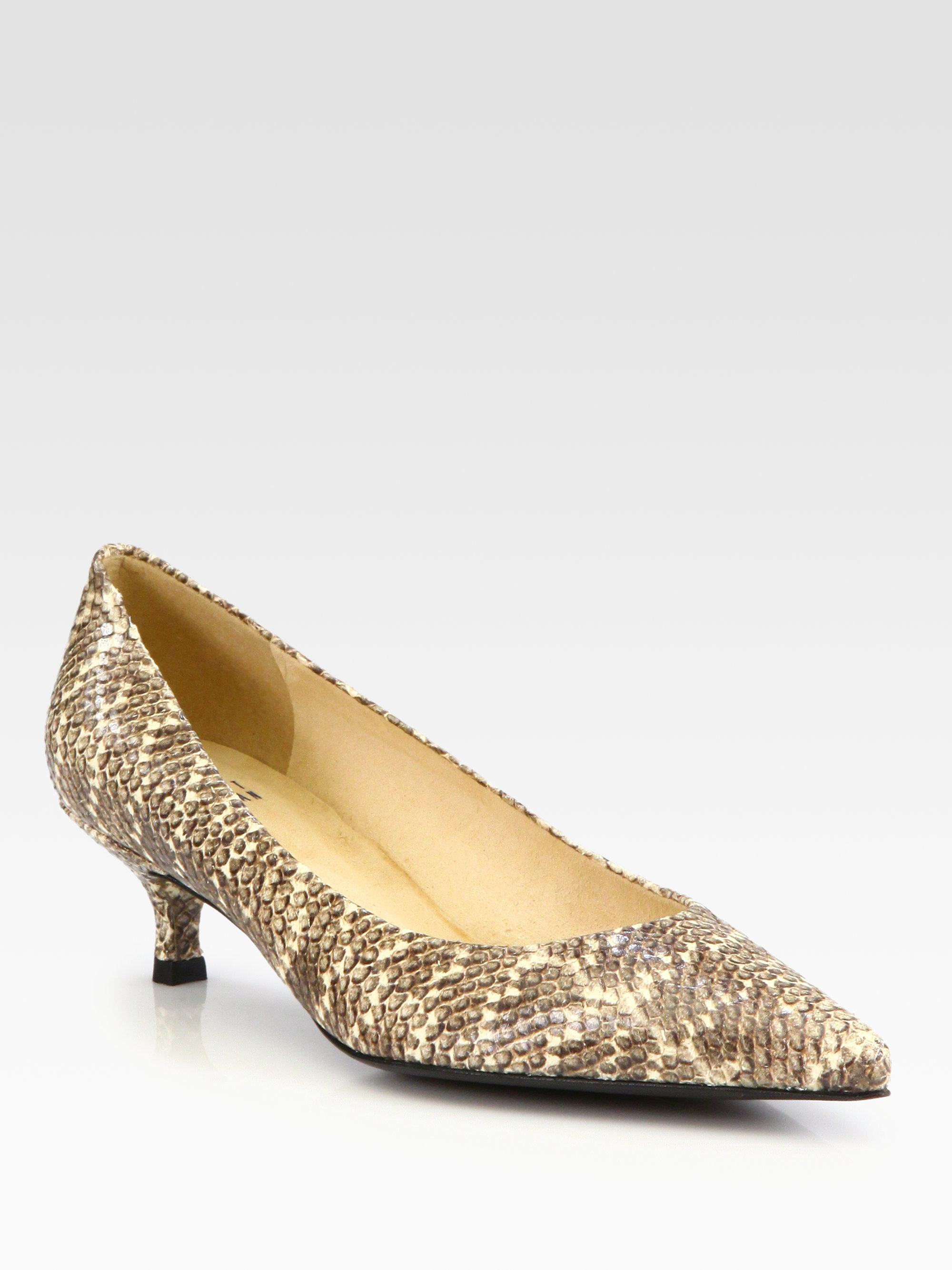 stuart weitzman snakeskin pumps