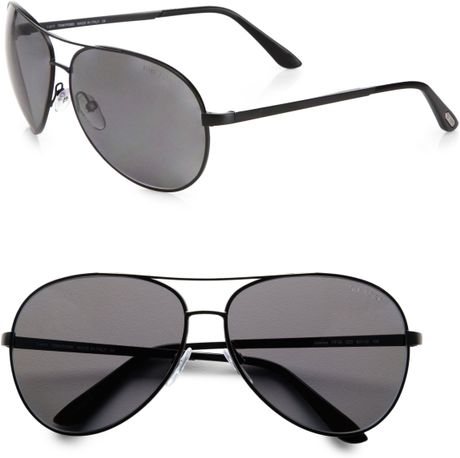 Tom Ford Charles Metal Aviator Sunglasses in Black for Men (black-grey ...