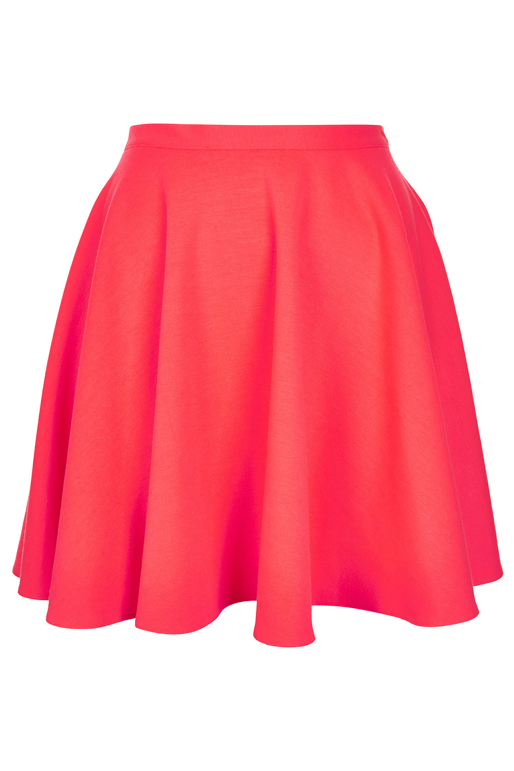 Lyst Topshop Fluro Pink  Skater Skirt  in Pink 