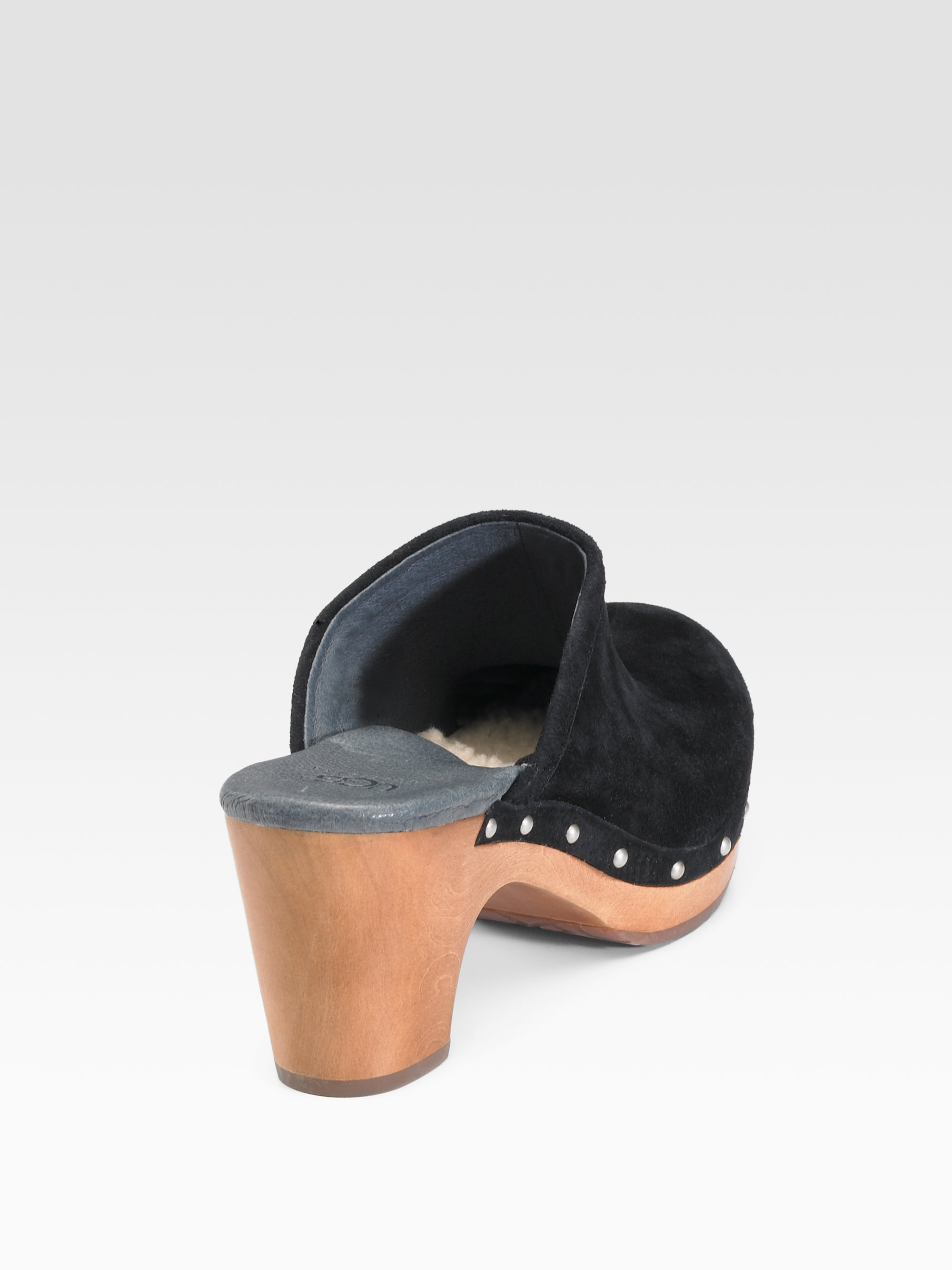 ugg black suede clogs