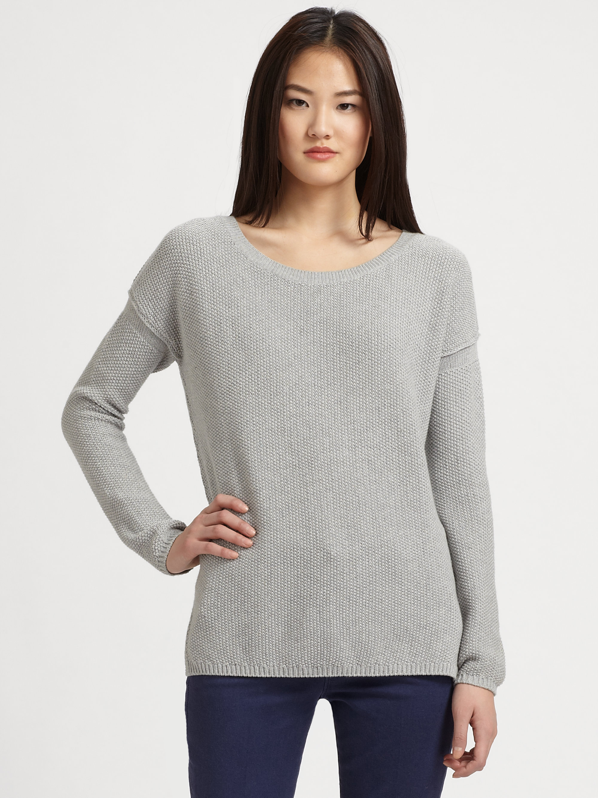 vince grey cashmere sweater