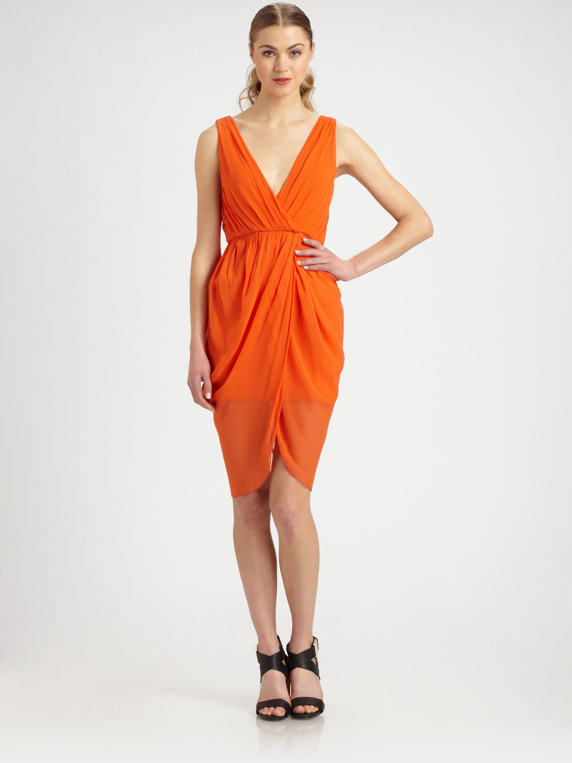 alice and olivia orange pants