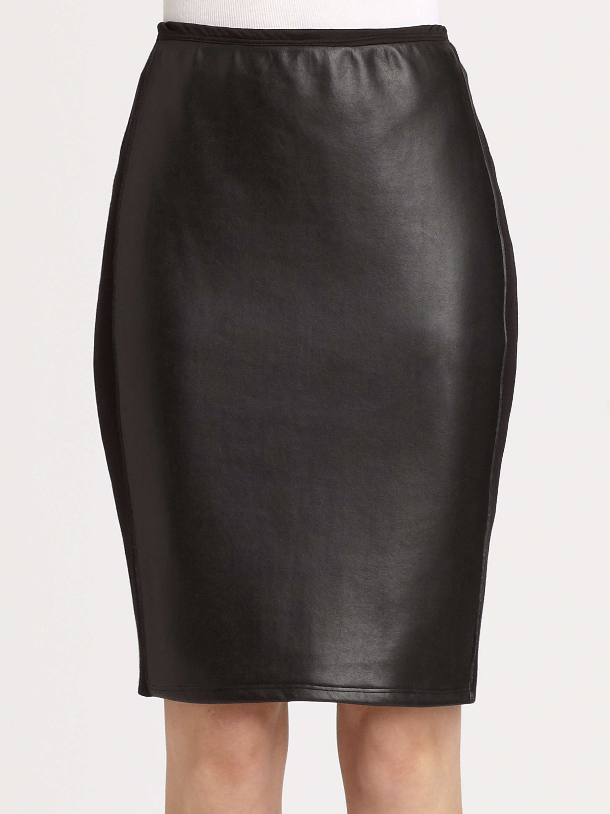 Lyst - Bailey 44 He Sat Faux Leather Skirt in Black