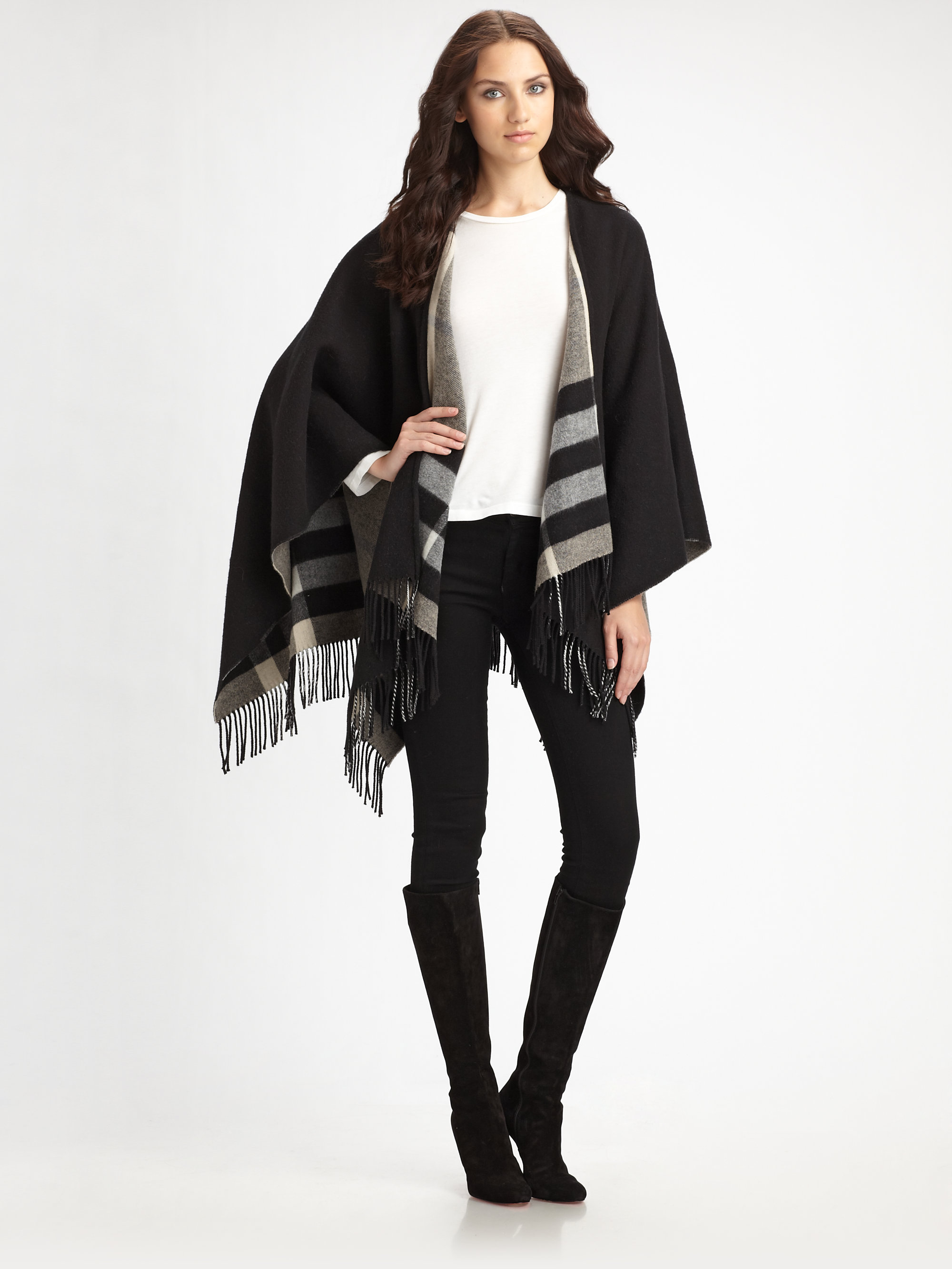 burberry reversible cape