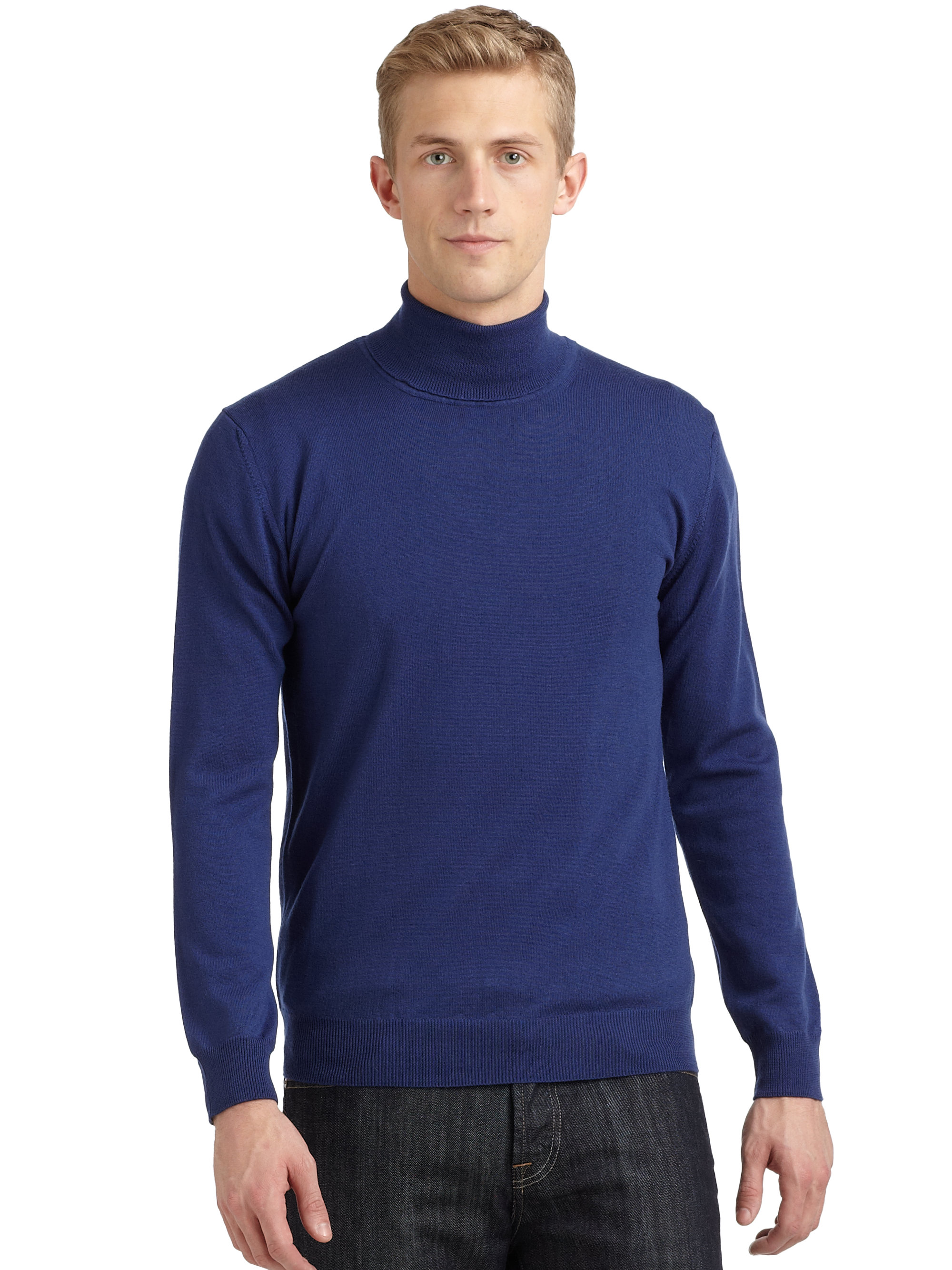 calvin klein men's merino wool turtleneck sweater