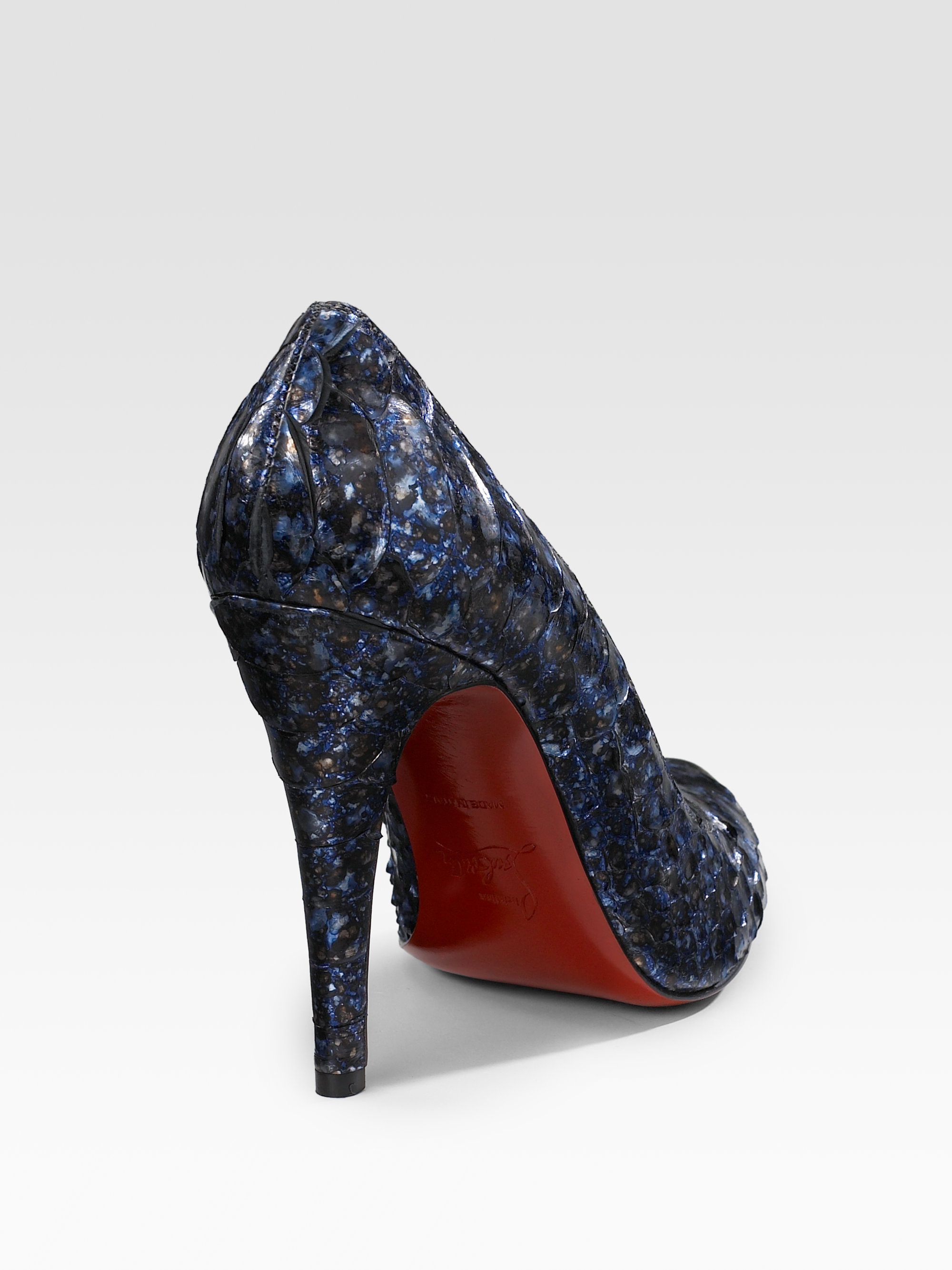 christian louboutin blue python pumps | Landenberg Christian ...  
