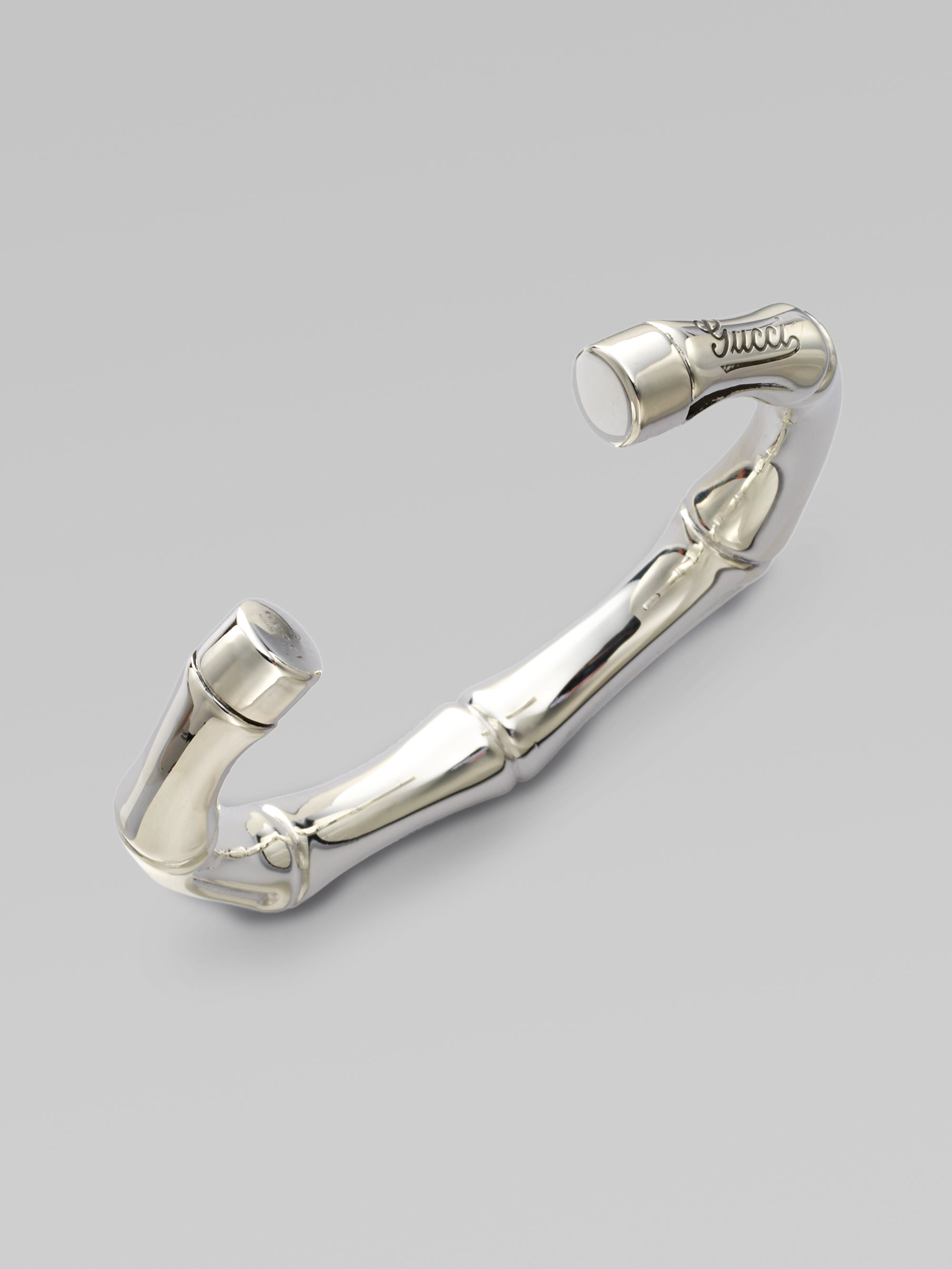 Gucci Sterling Silver Bamboo Bracelet 
