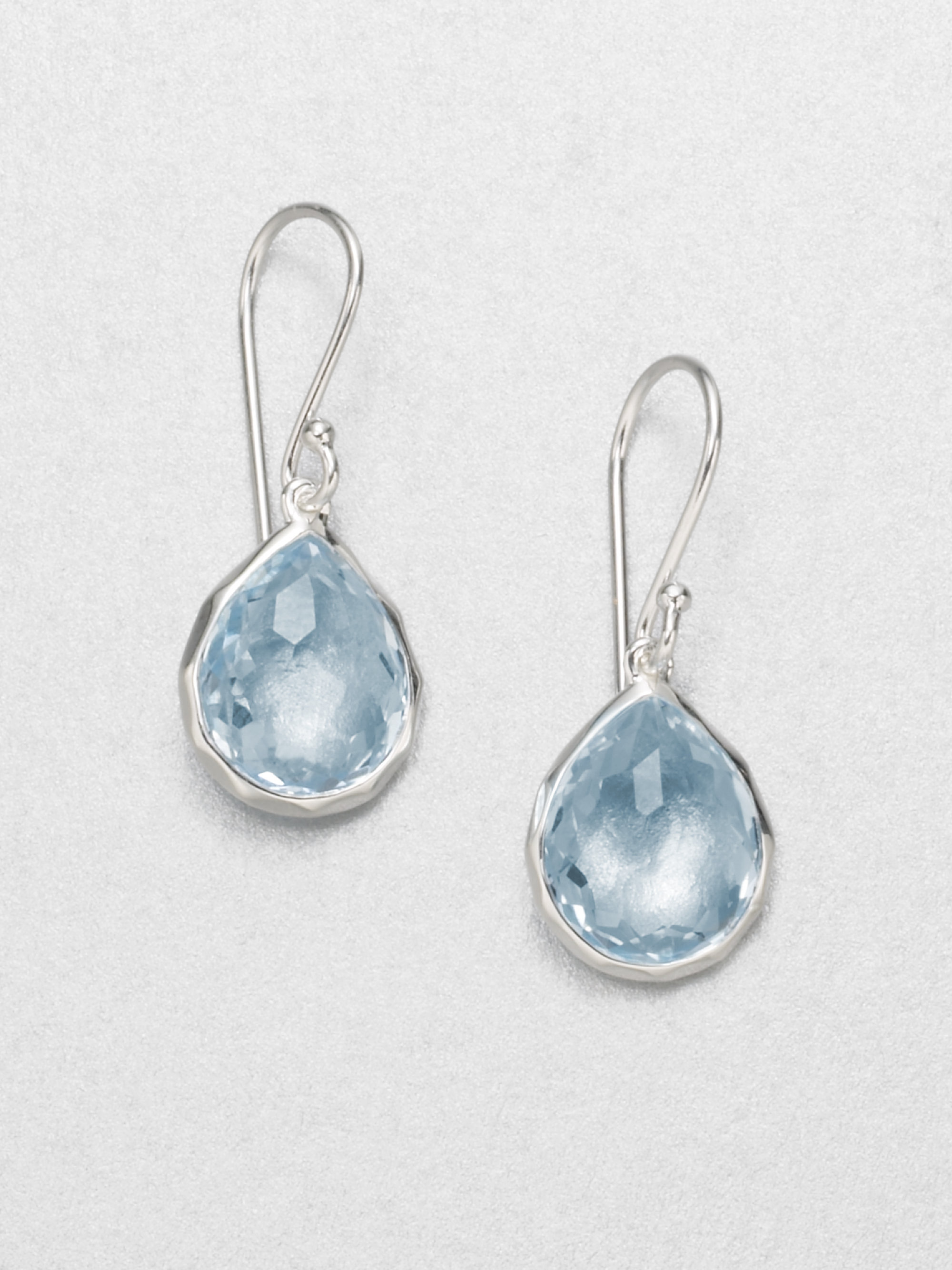 light blue teardrop earrings