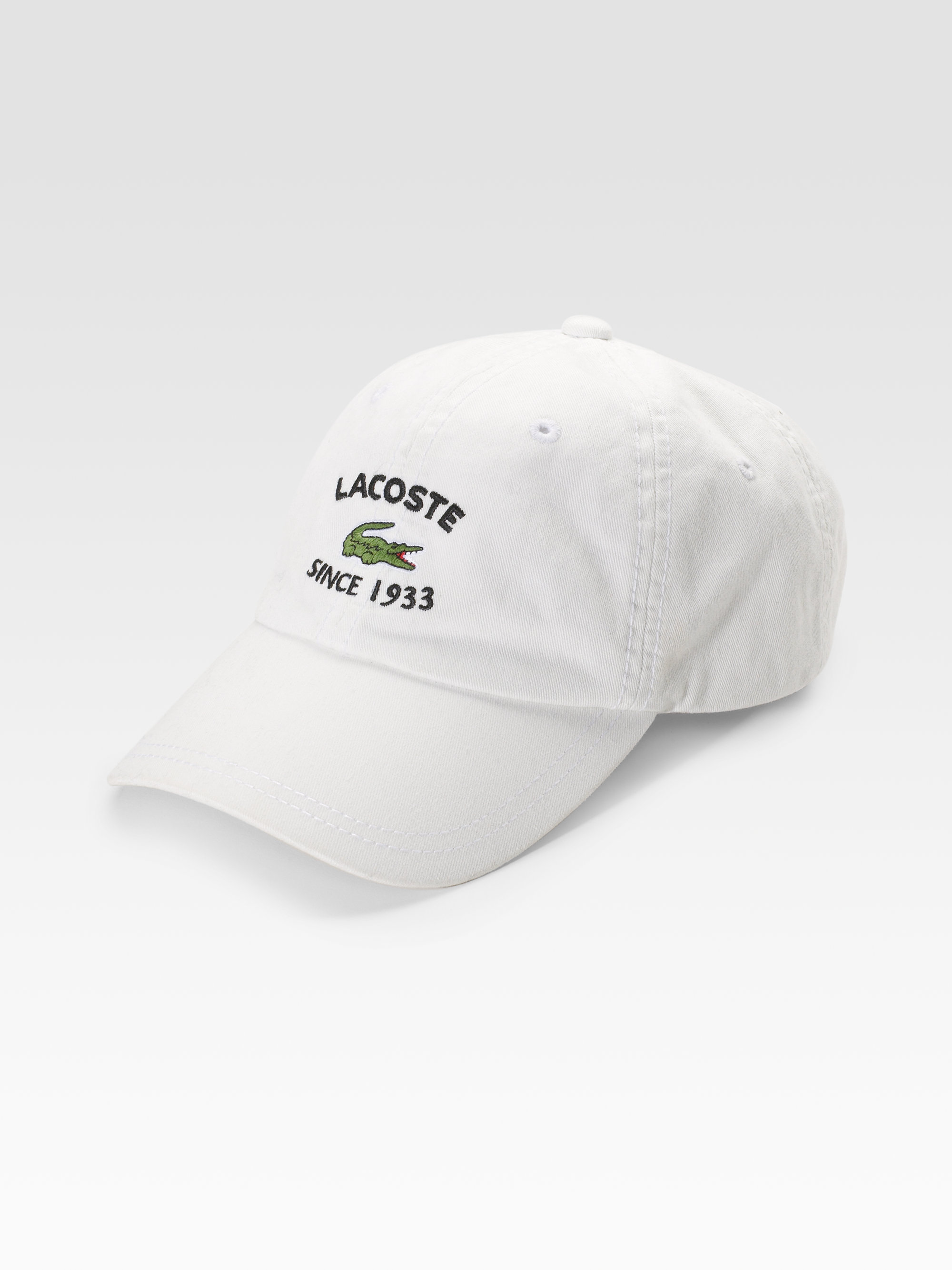 Lacoste Baseball Hat Black (White) for - Lyst