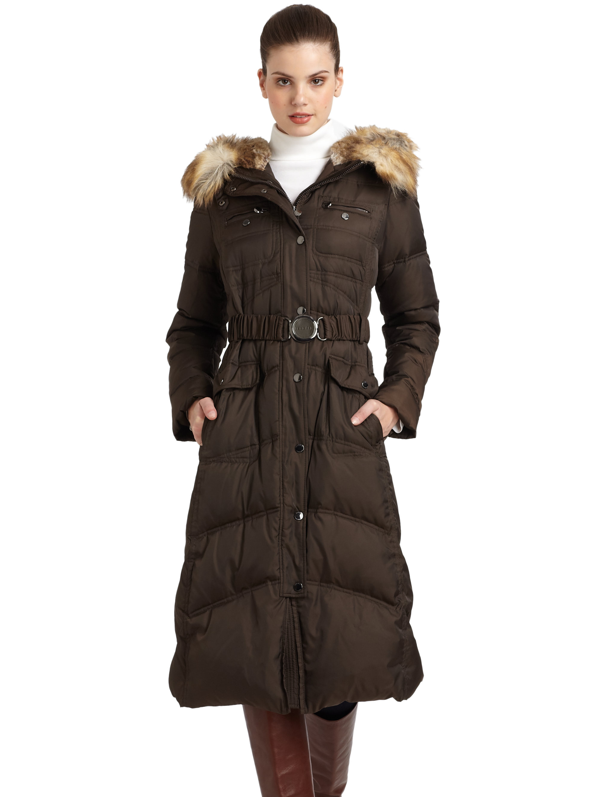 laundry by shelli segal long puffer coat