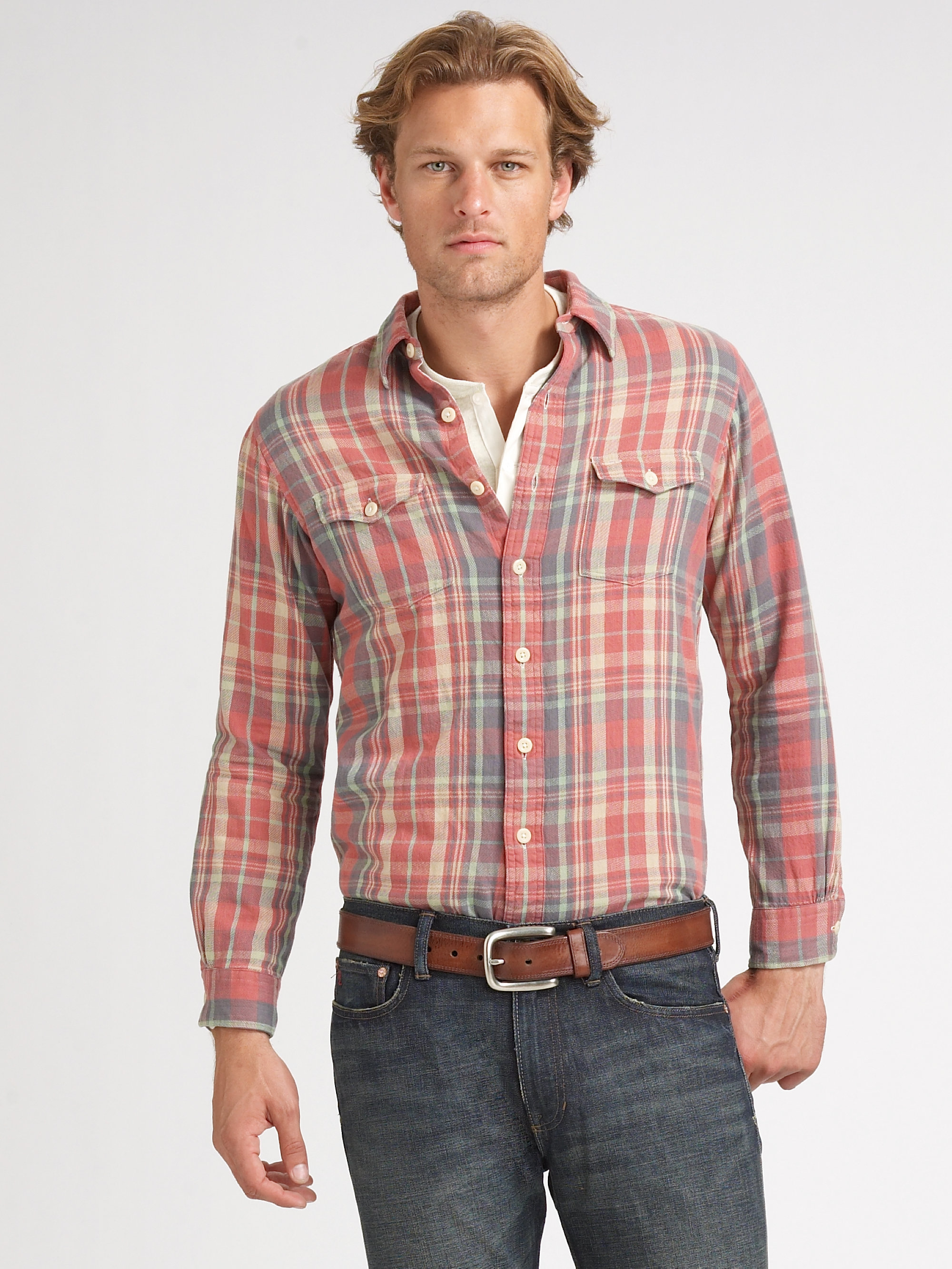 ralph lauren plaid flannel shirt