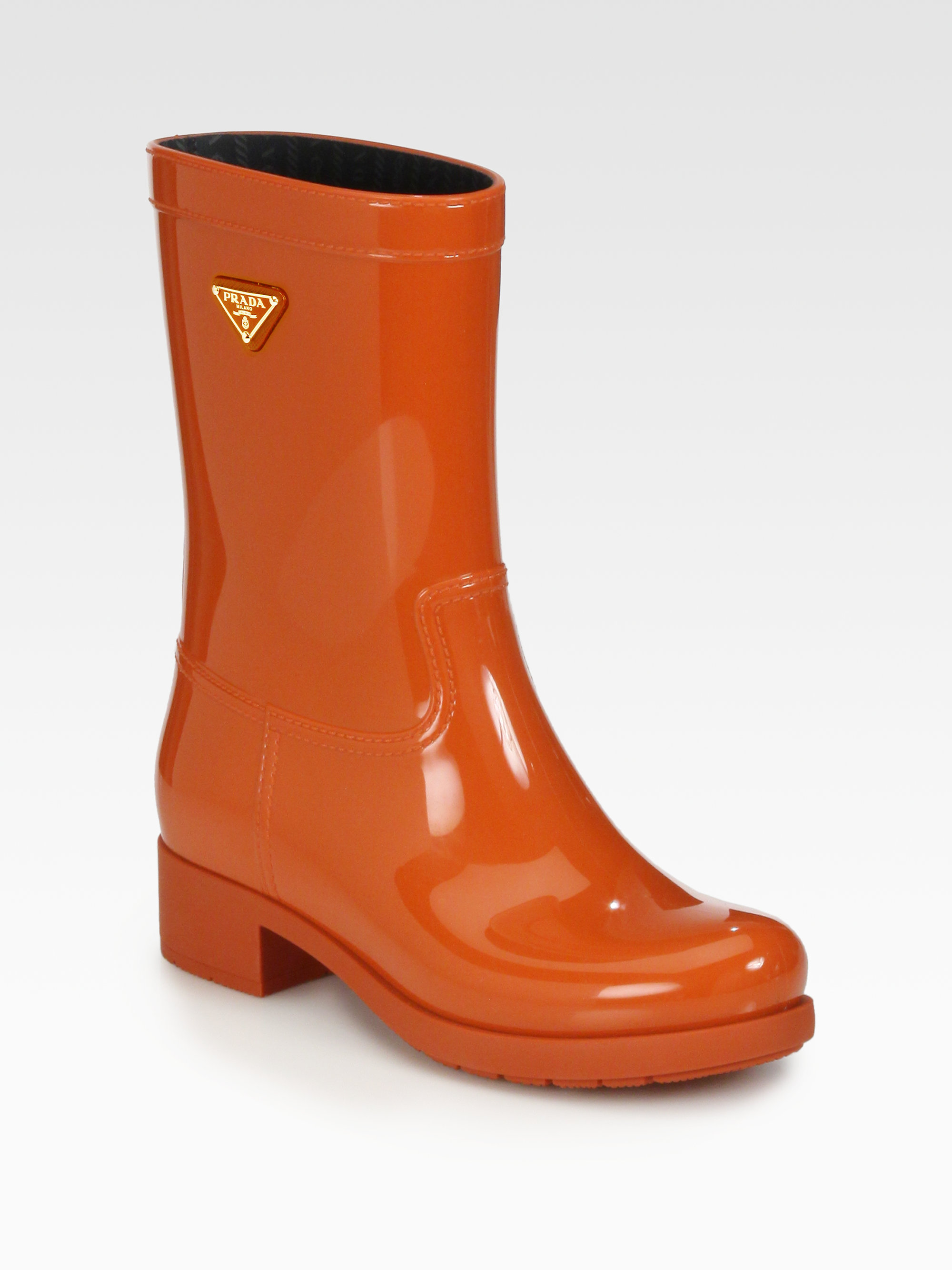 orange prada boots