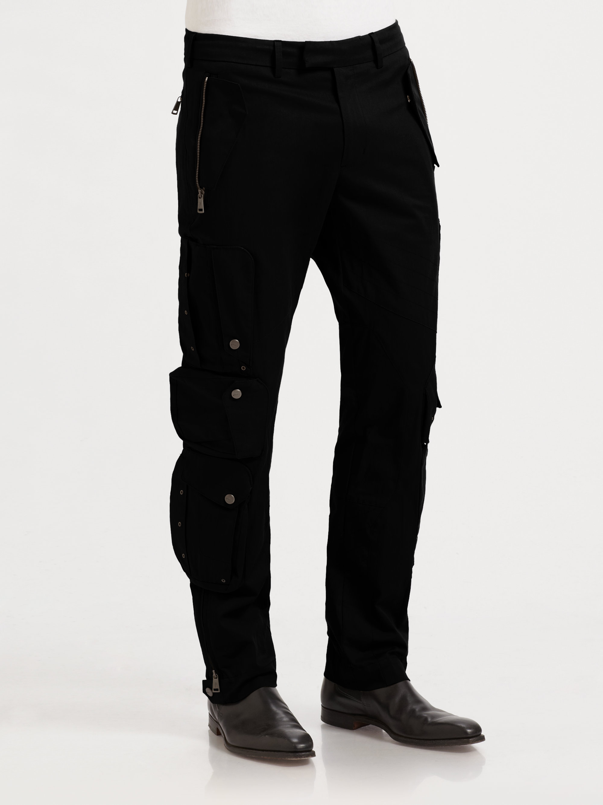 Ralph Lauren Black Label Bond Stretch Twill Cargo Pants in Black for