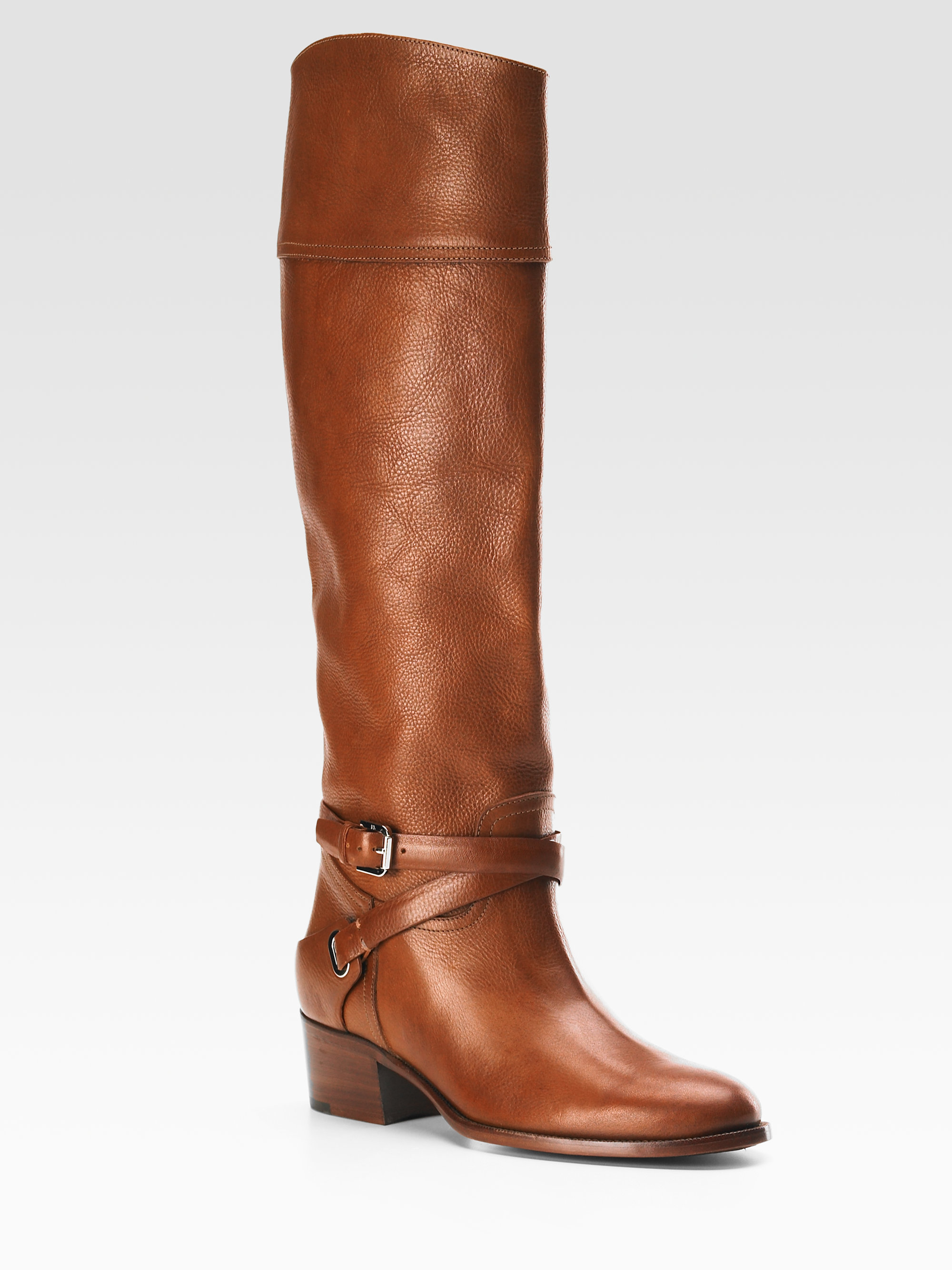 Lyst - Ralph Lauren Collection Sahara Riding Boots in Brown