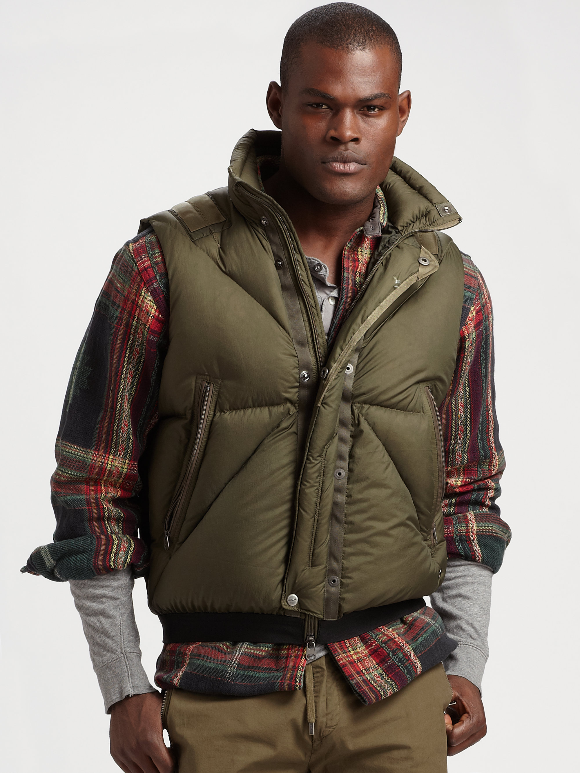 RLX Ralph Lauren Himalayan Down Vest in Olive (Green) for Men Lyst