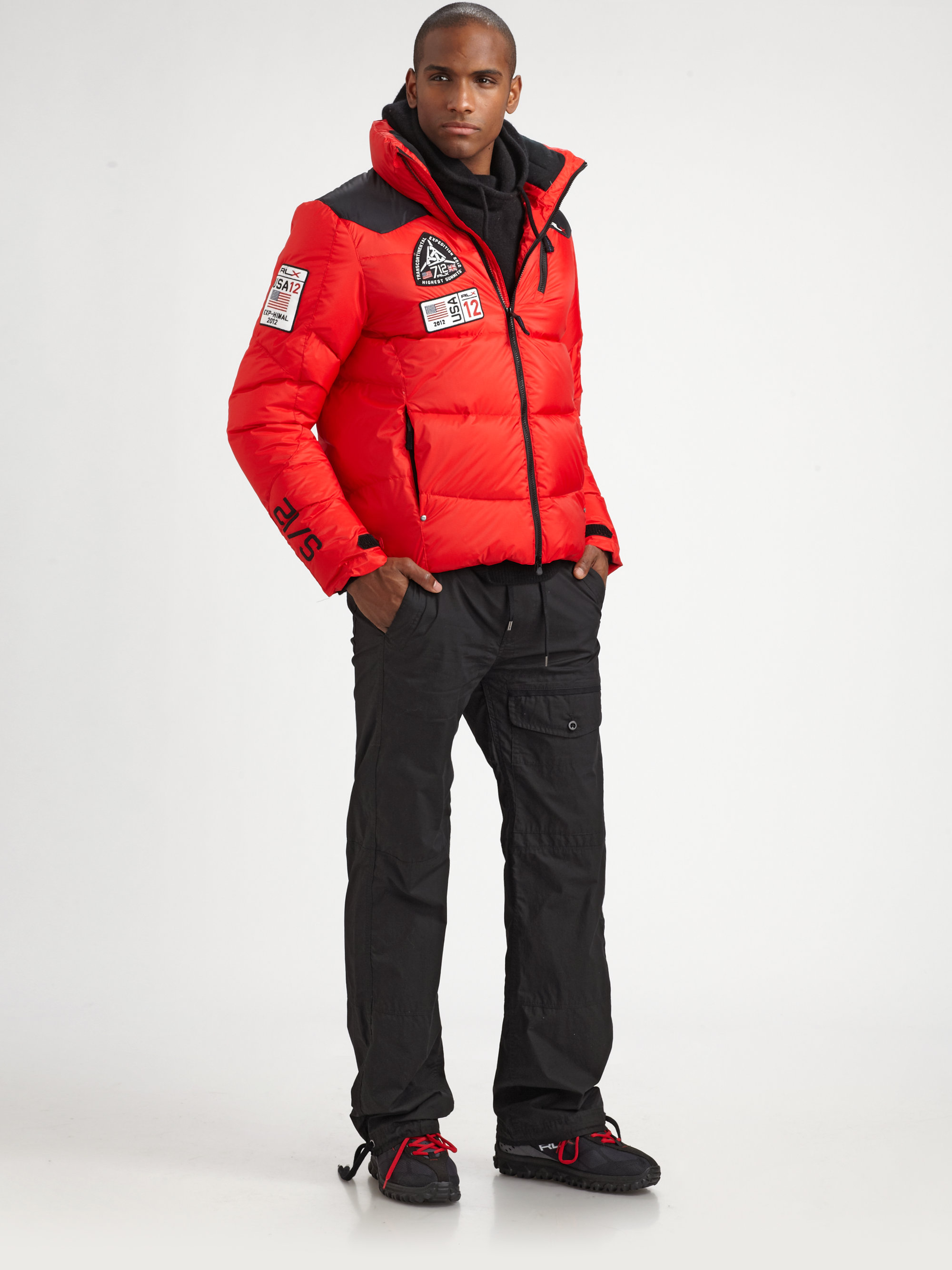 RLX Ralph Lauren Radial Down Jacket in Red for Men | Lyst