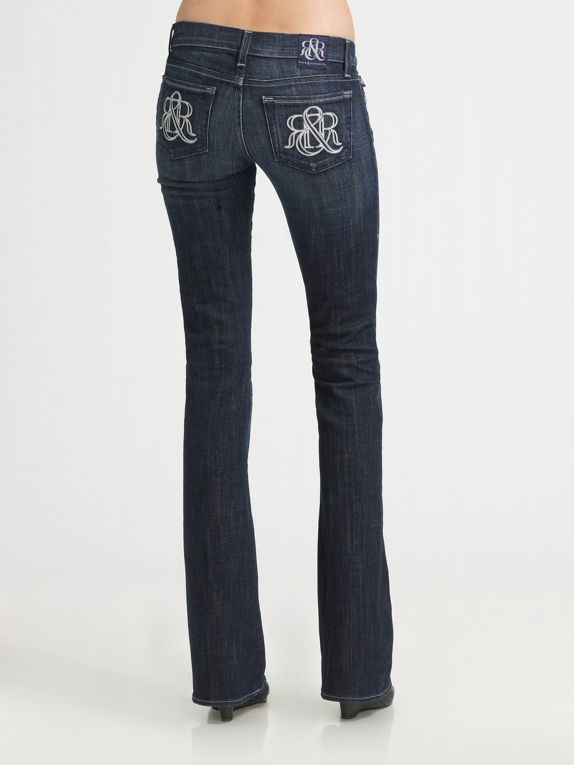 Rock & Republic Nora Bootcut Jeans in Blue | Lyst