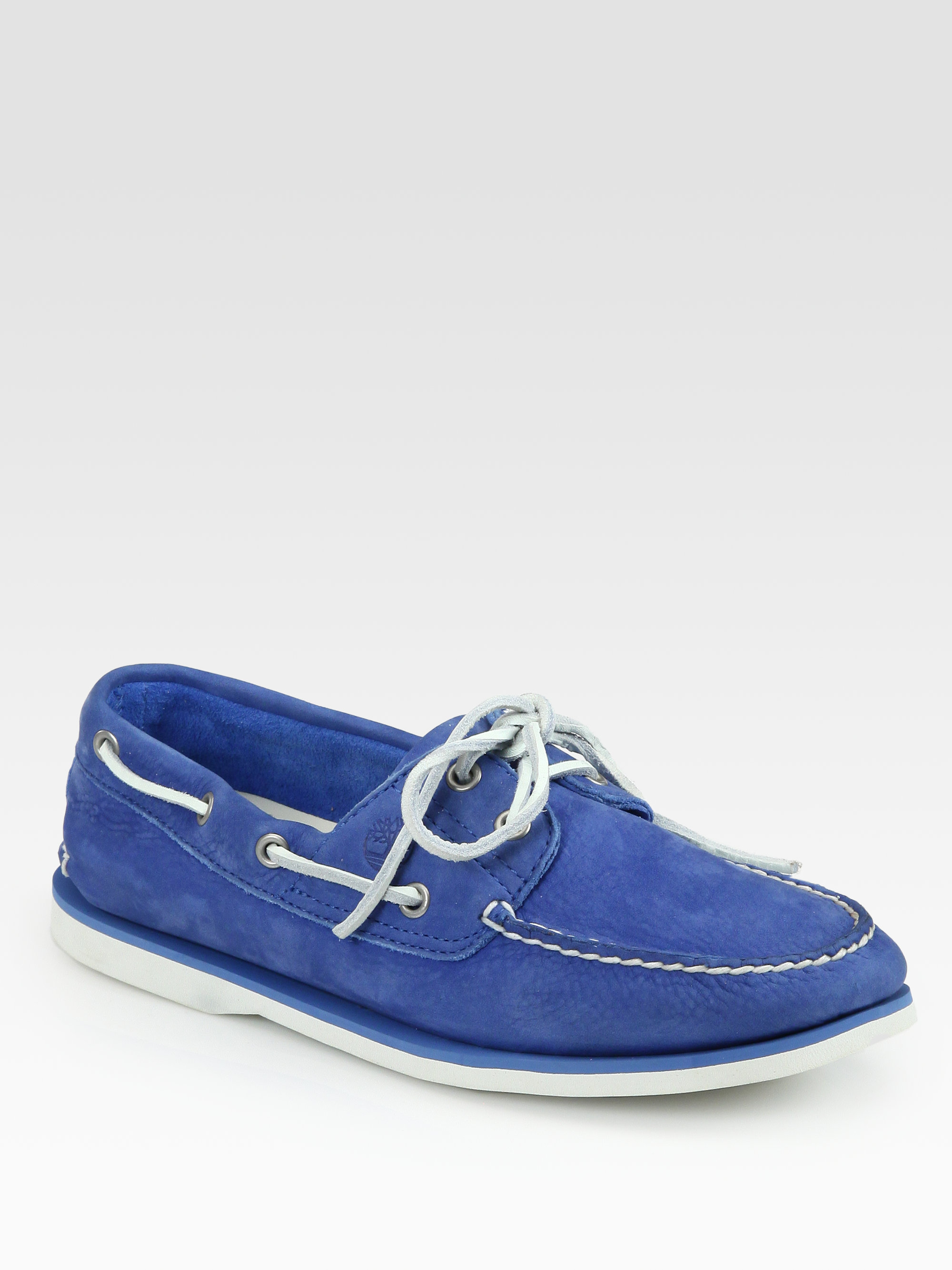 Timberland Classic Two-Eye Boat Shoes in Blue for Men - Lyst