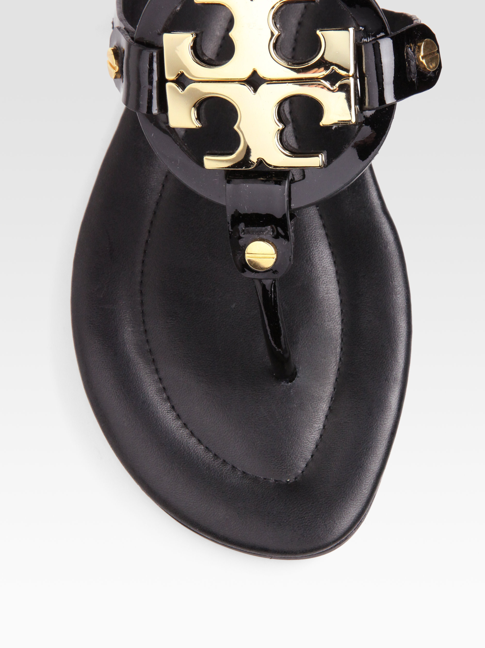 tory burch sandals black and gold