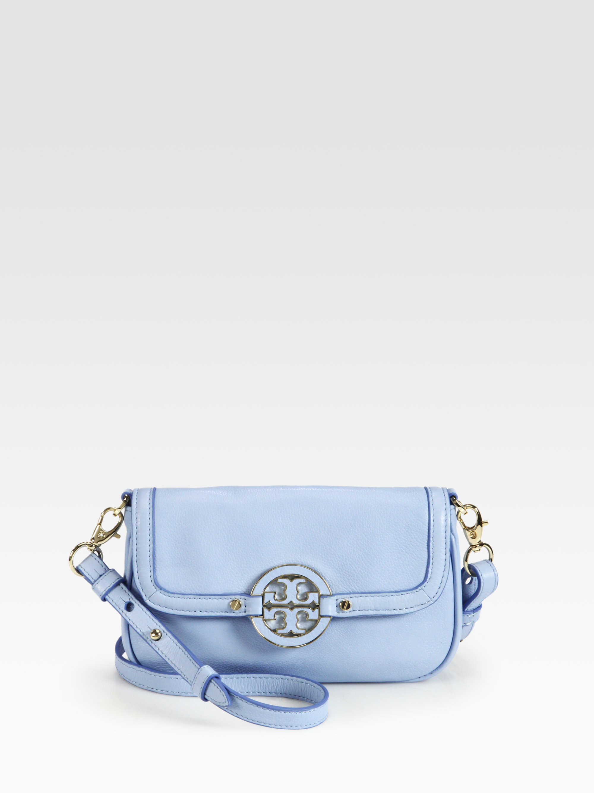 tory burch light blue purse