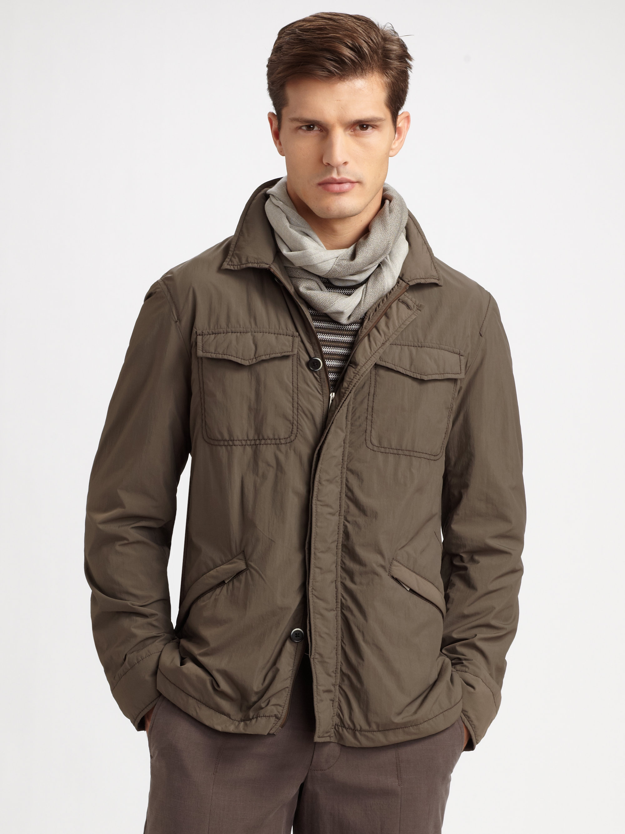 Lyst - Armani Packable Travel Jacket in Natural for Men