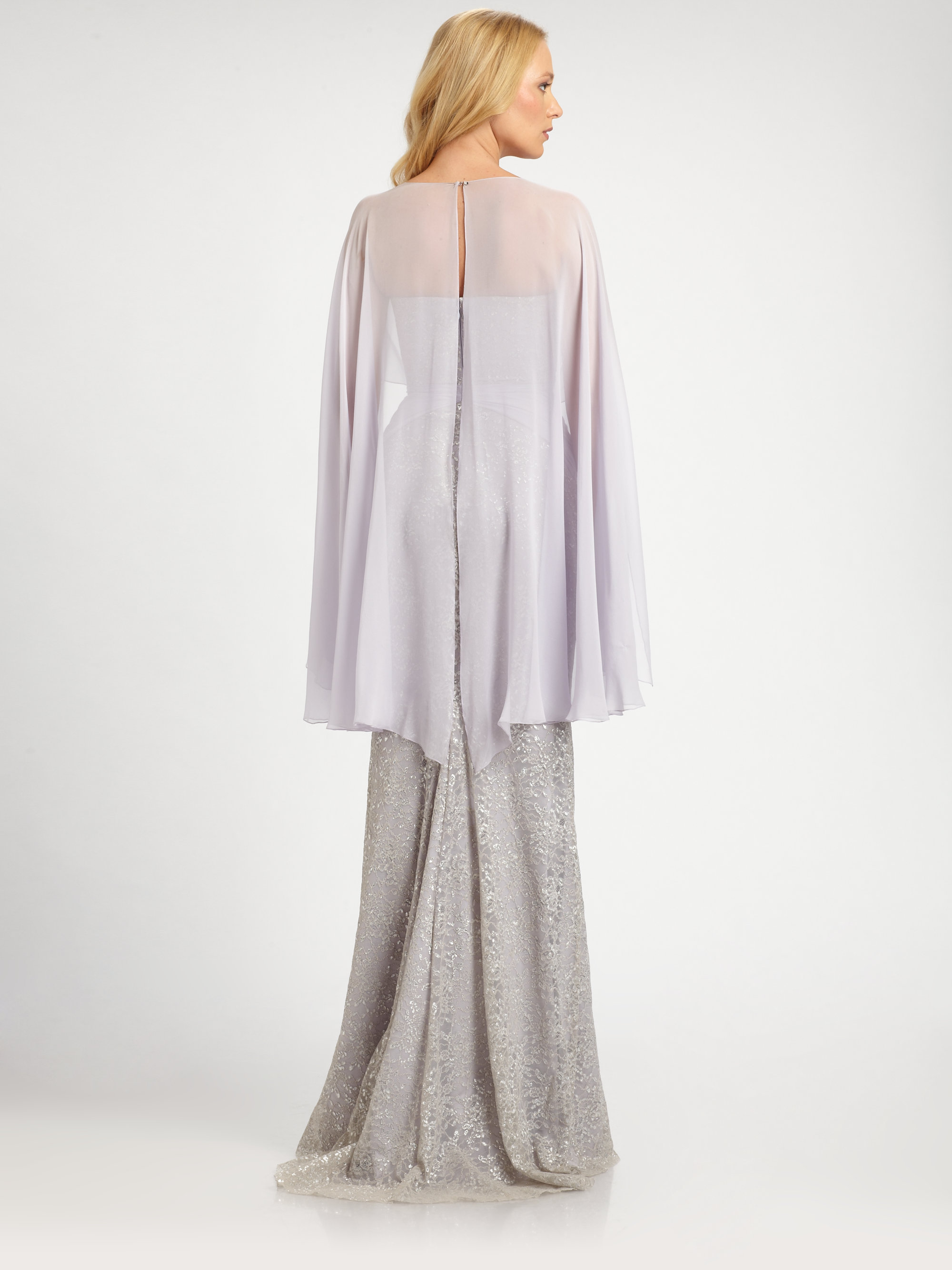 badgley mischka black lace dress