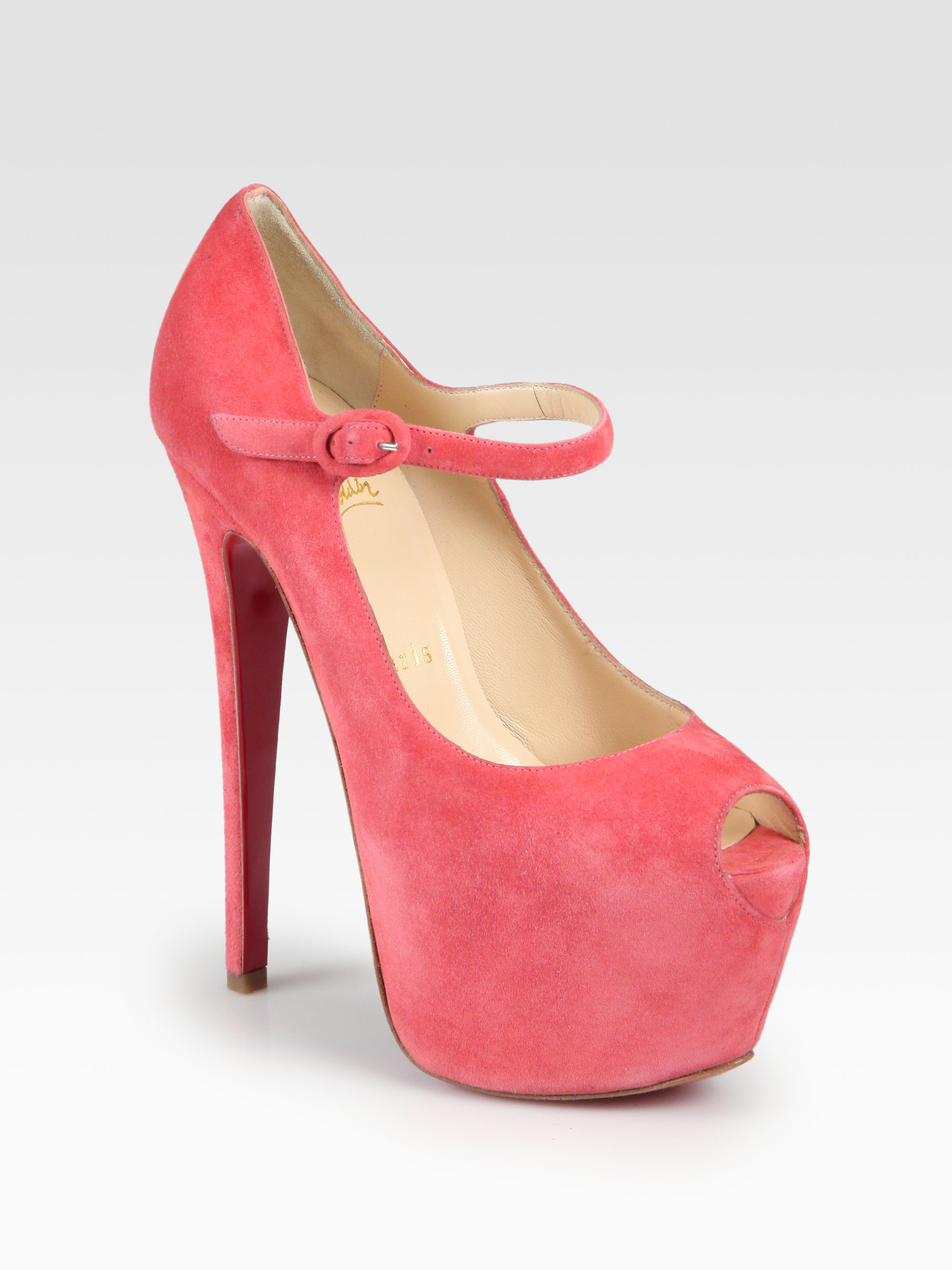 Christian Louboutin Lady Highness Suede Mary Jane Platform Pumps in Rose  Paris (Pink) - Lyst