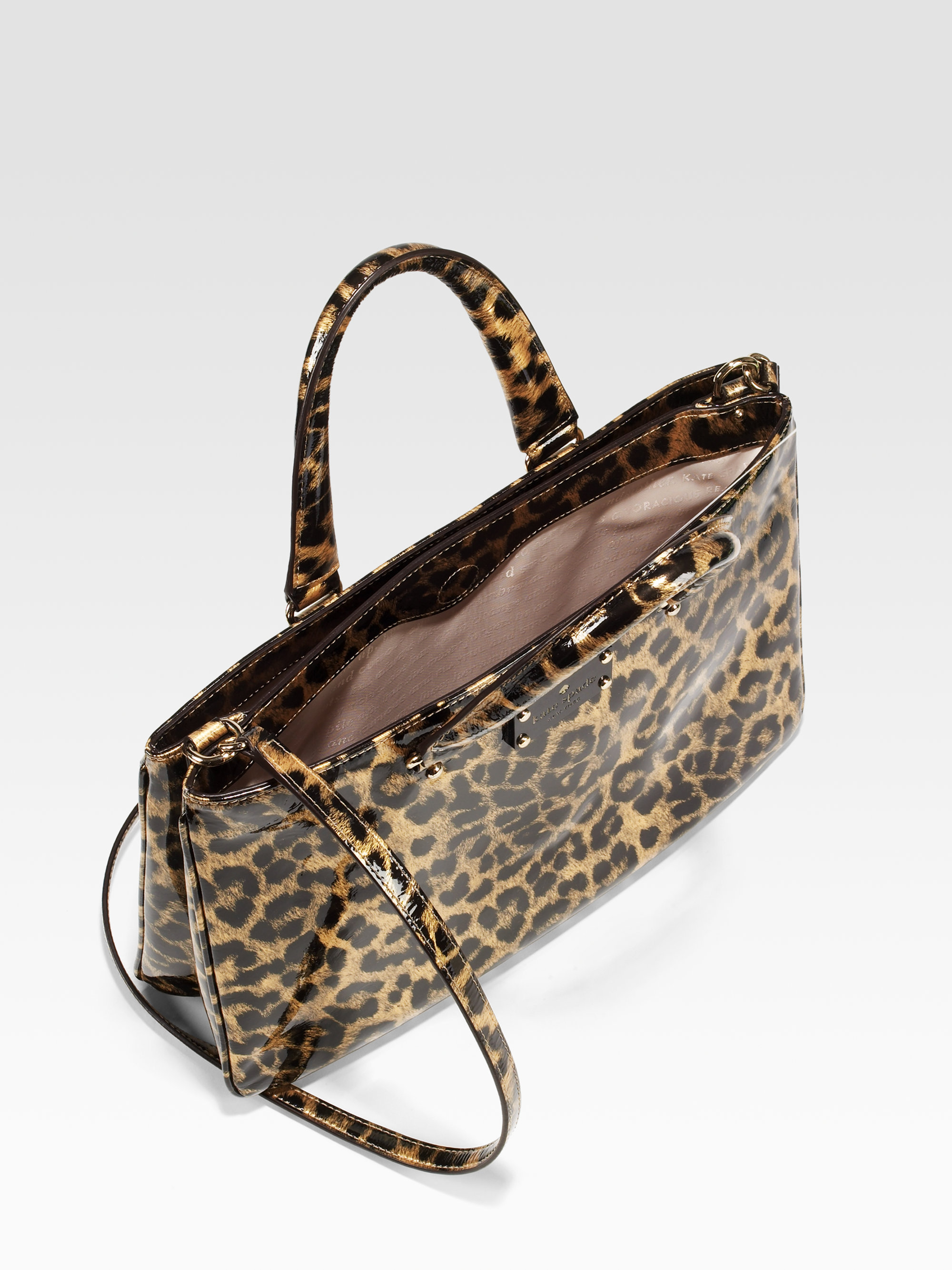 NEW Kate Landry Cheetah LEOPARD Handbag Purse Brown Macys NWT Black