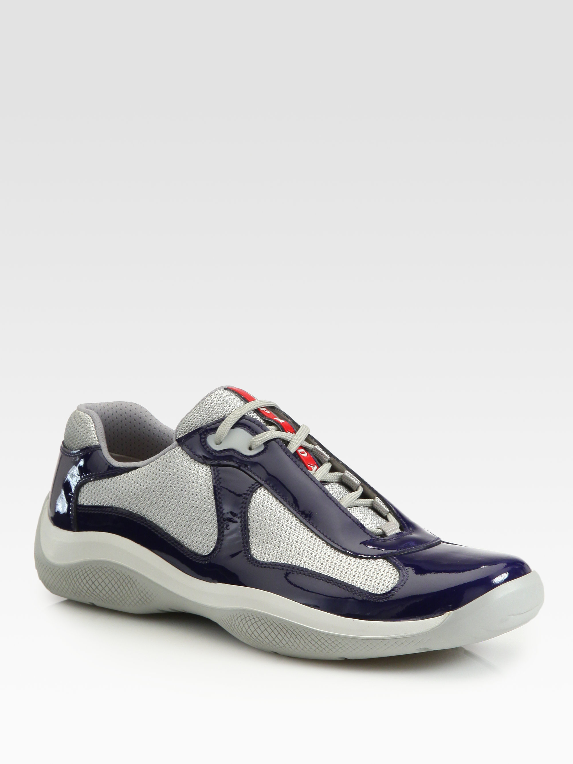 blue and black prada sneakers