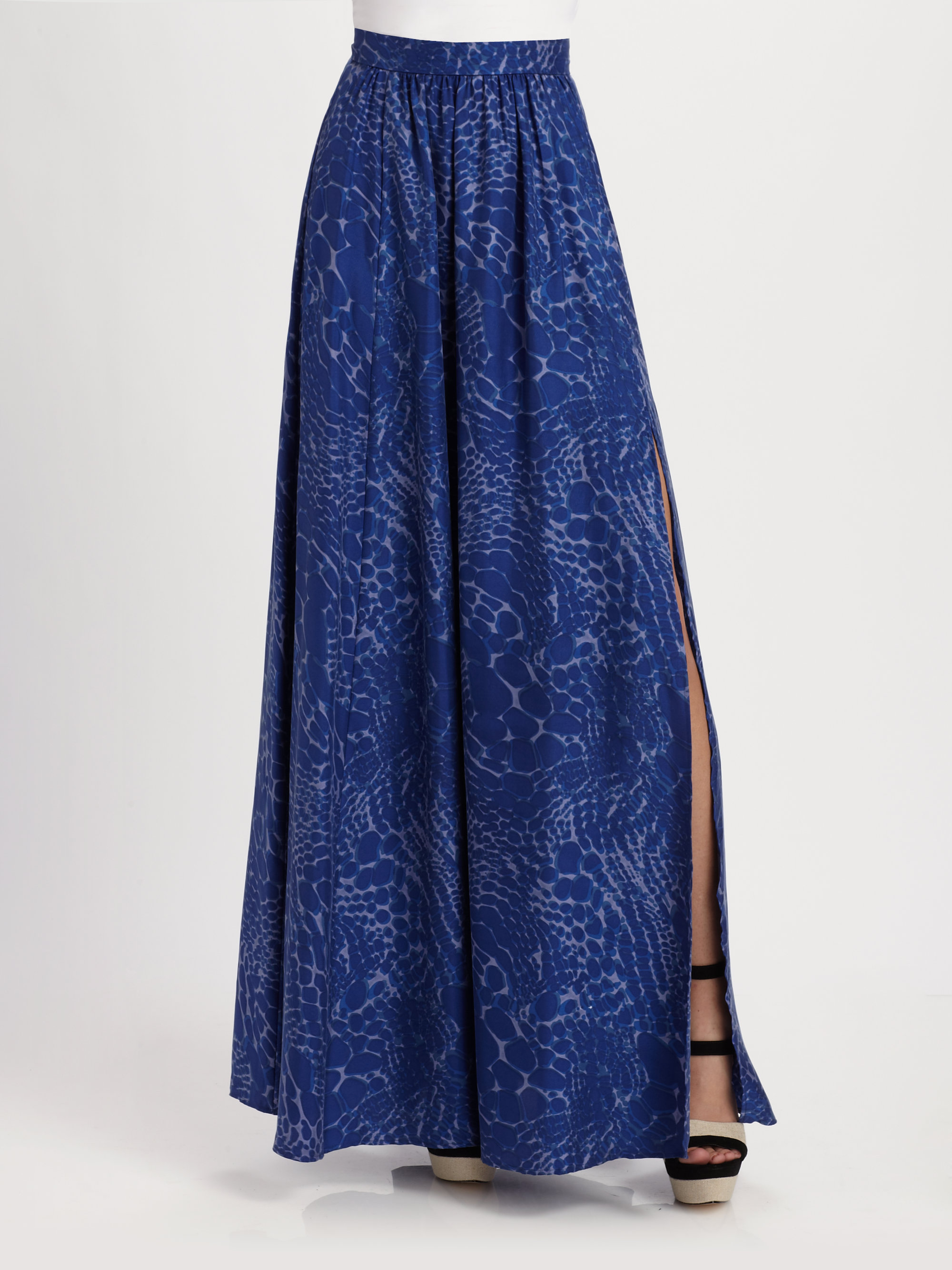 Lyst - Rachel Zoe Vanessa Maxi Skirt in Blue