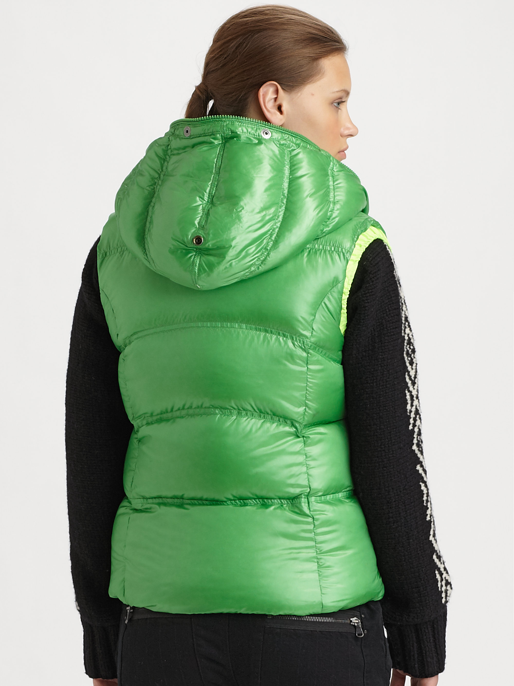 RLX Ralph Lauren Hooded Down Vest in Black (Green) - Lyst