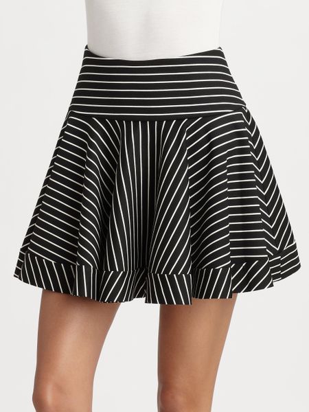 Torn Ally Striped Mini Skirt in Black | Lyst
