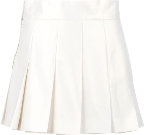 Comme Des Garçons Short Pleated Skirt in White (nude) | Lyst