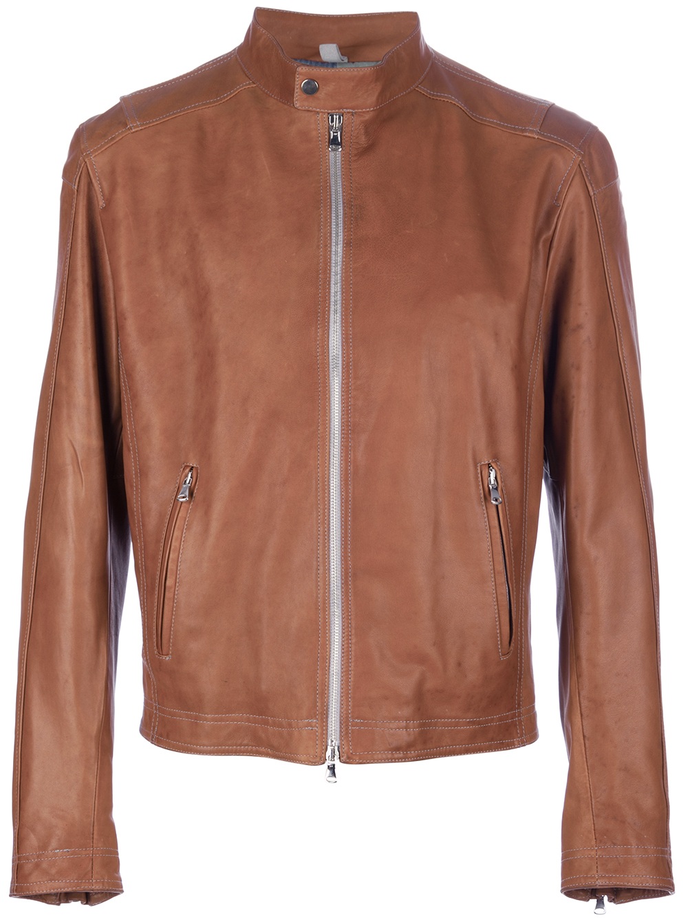 Delan Leather Jacket in Brown for Men | Lyst