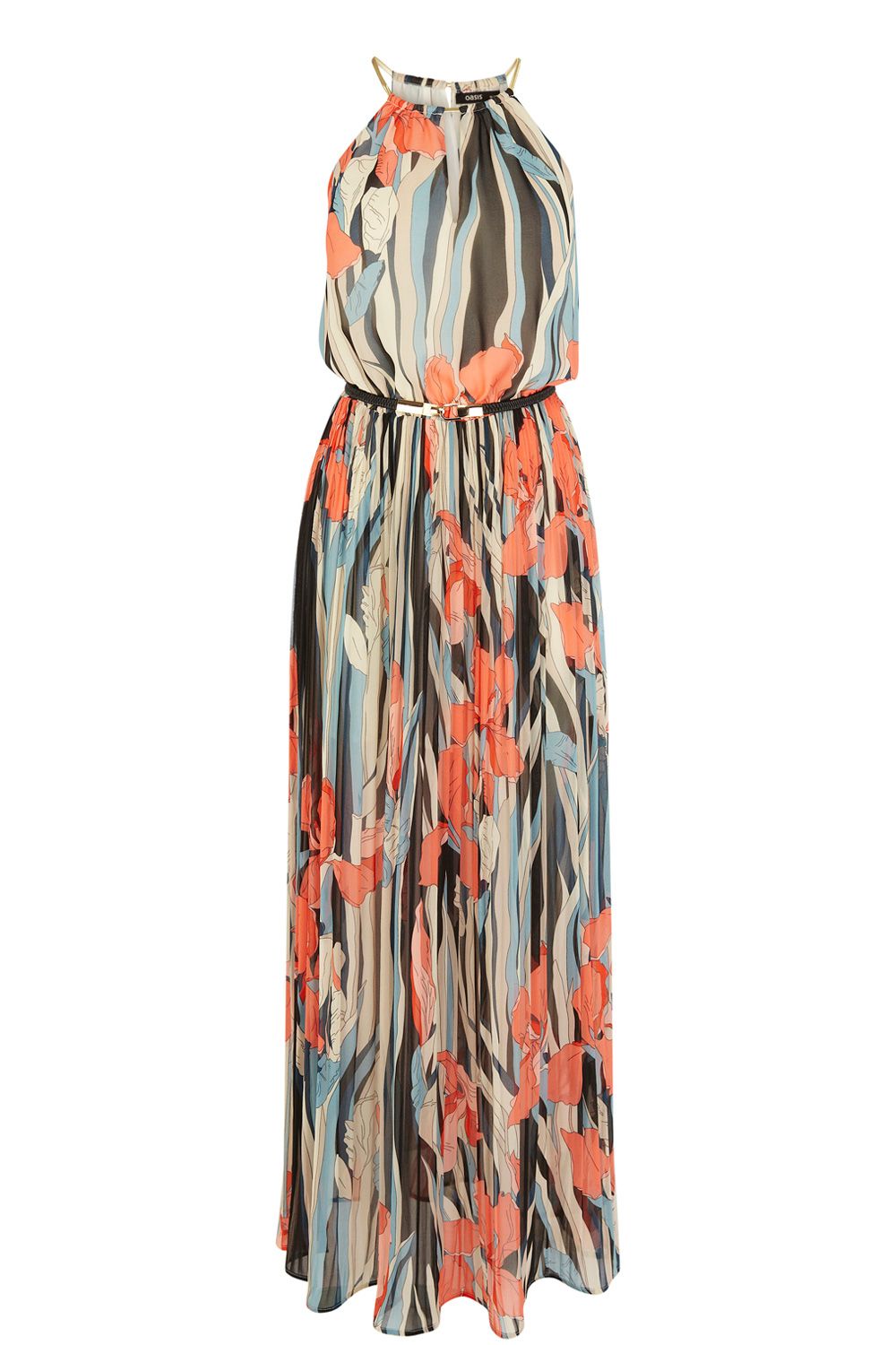 Oasis Iris Chiffon Maxi Dress in Multicolor | Lyst