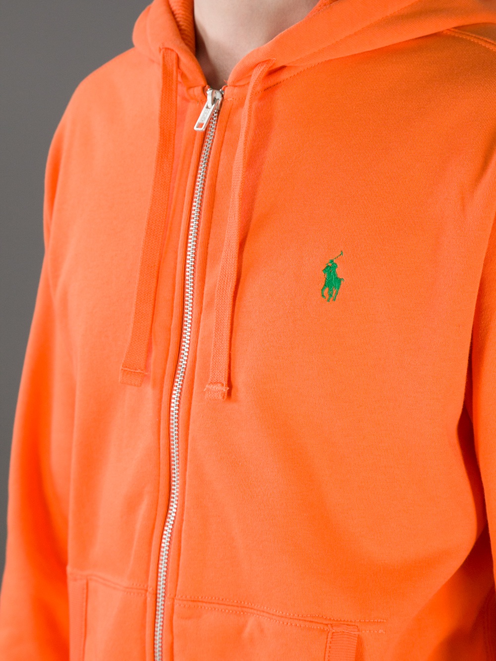 Polo Ralph Lauren Zip Fastening Hoodie in Orange for Men | Lyst